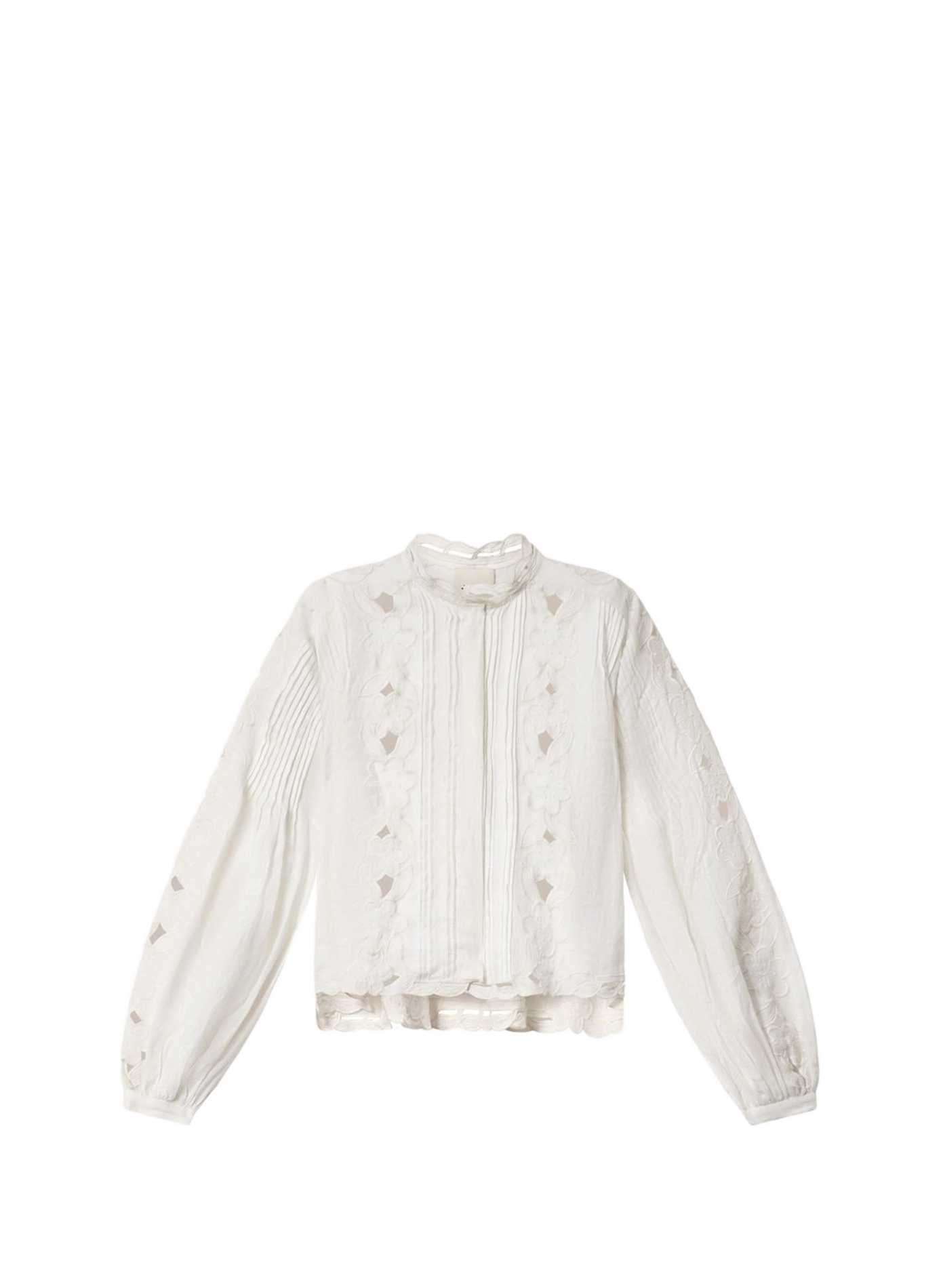 Blouse met lange mouwen en geborduurd ontwerp ISABEL MARANT Wit