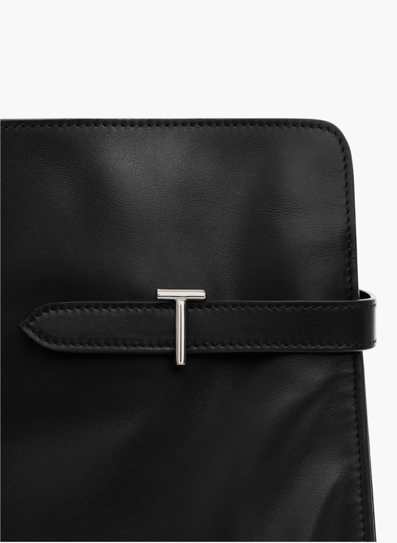 Sac porté épaule modèle maxi emie en cuir lisse et nubuck LE TANNEUR Noir
