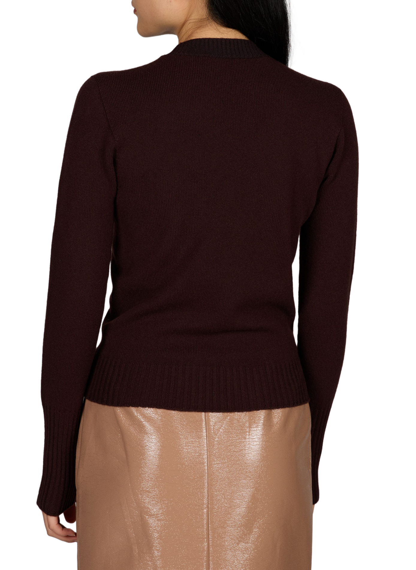 Pullover aus gerippter Wolle mit besticktem Logo COURRÈGES Rot