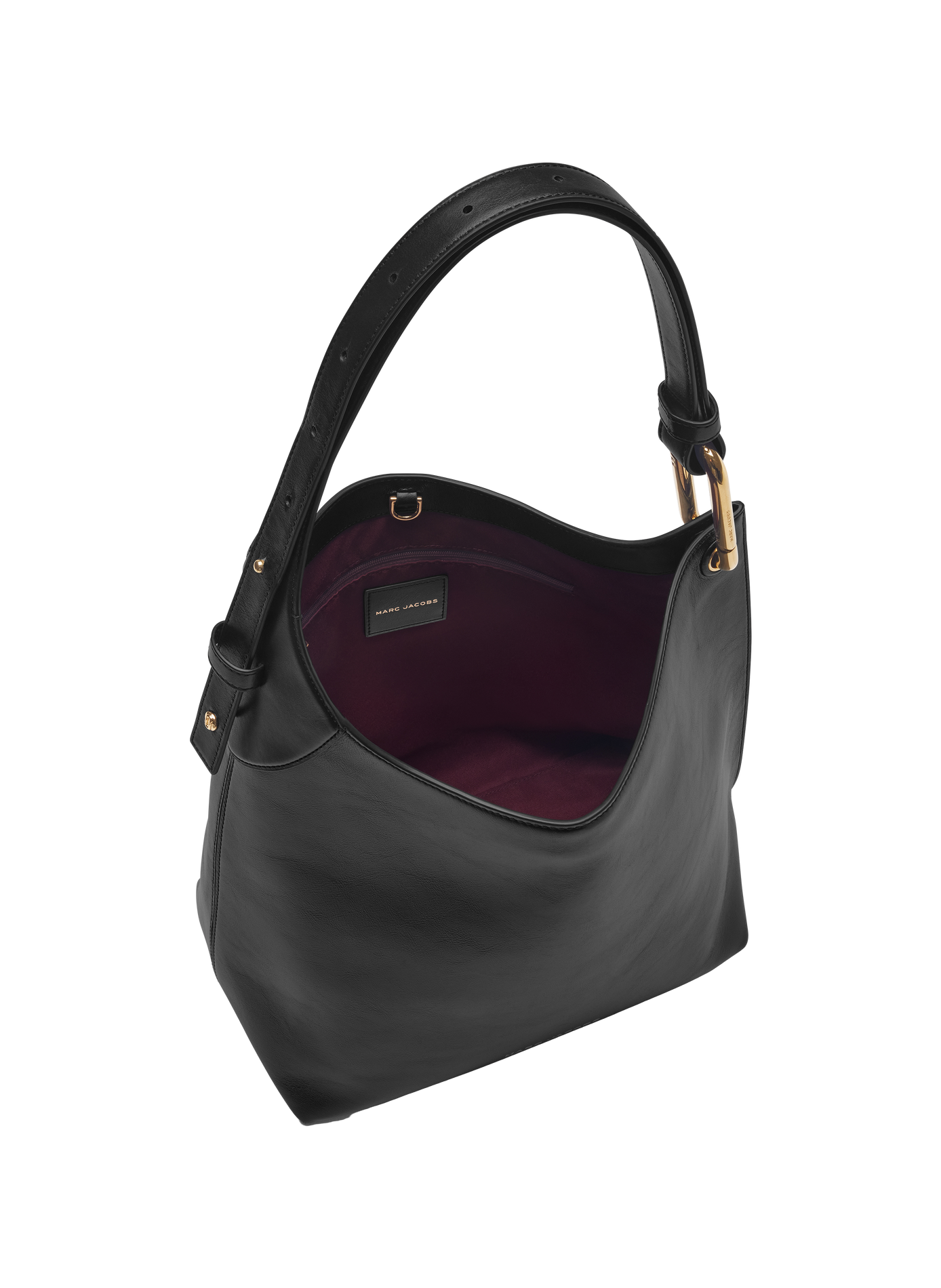 Schultertasche The Scene Bucket aus Leder MARC JACOBS Schwarz