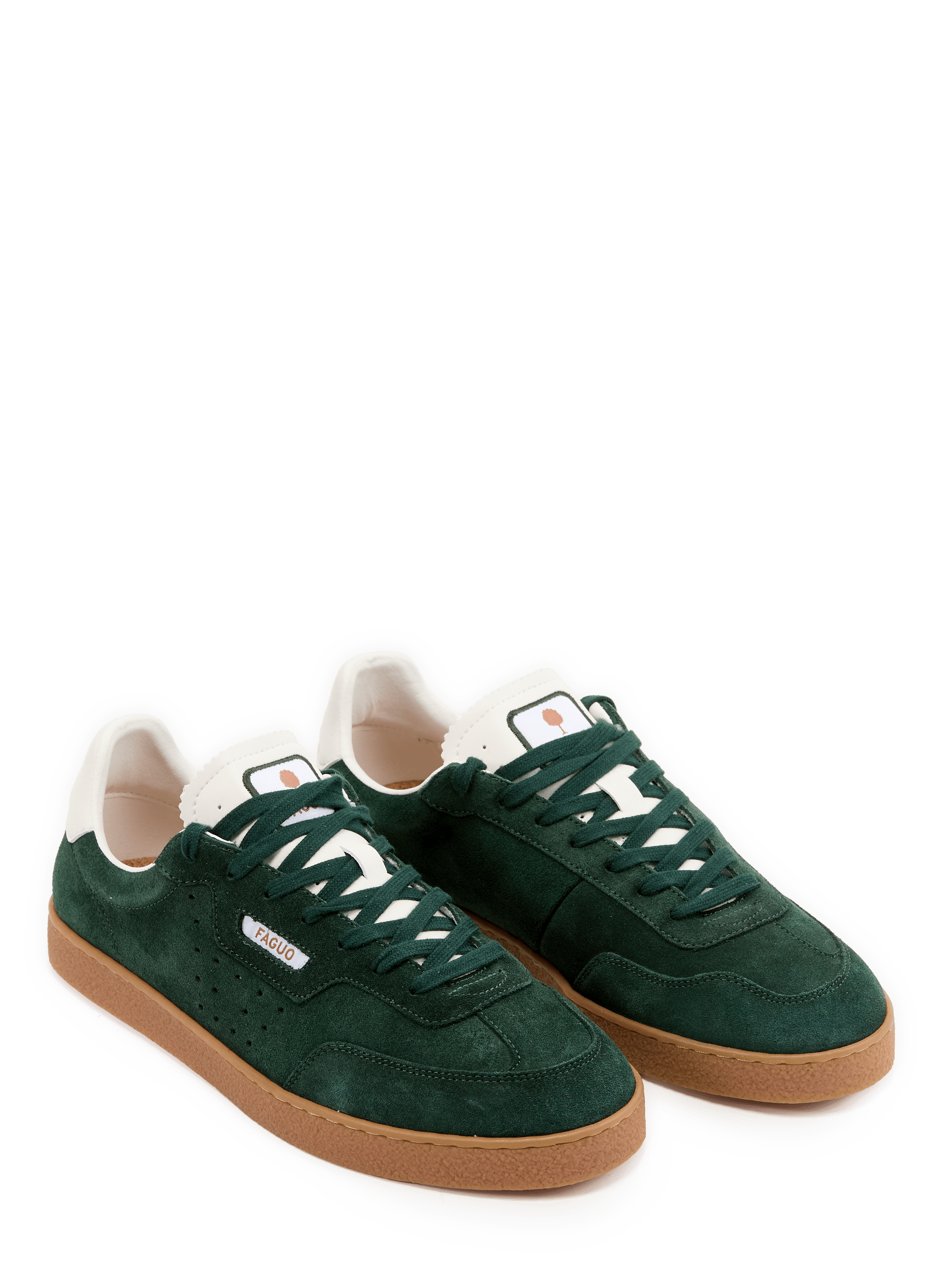 Lumbo Low-Top Sneakers aus gemischtem Leder. FAGUO Grau