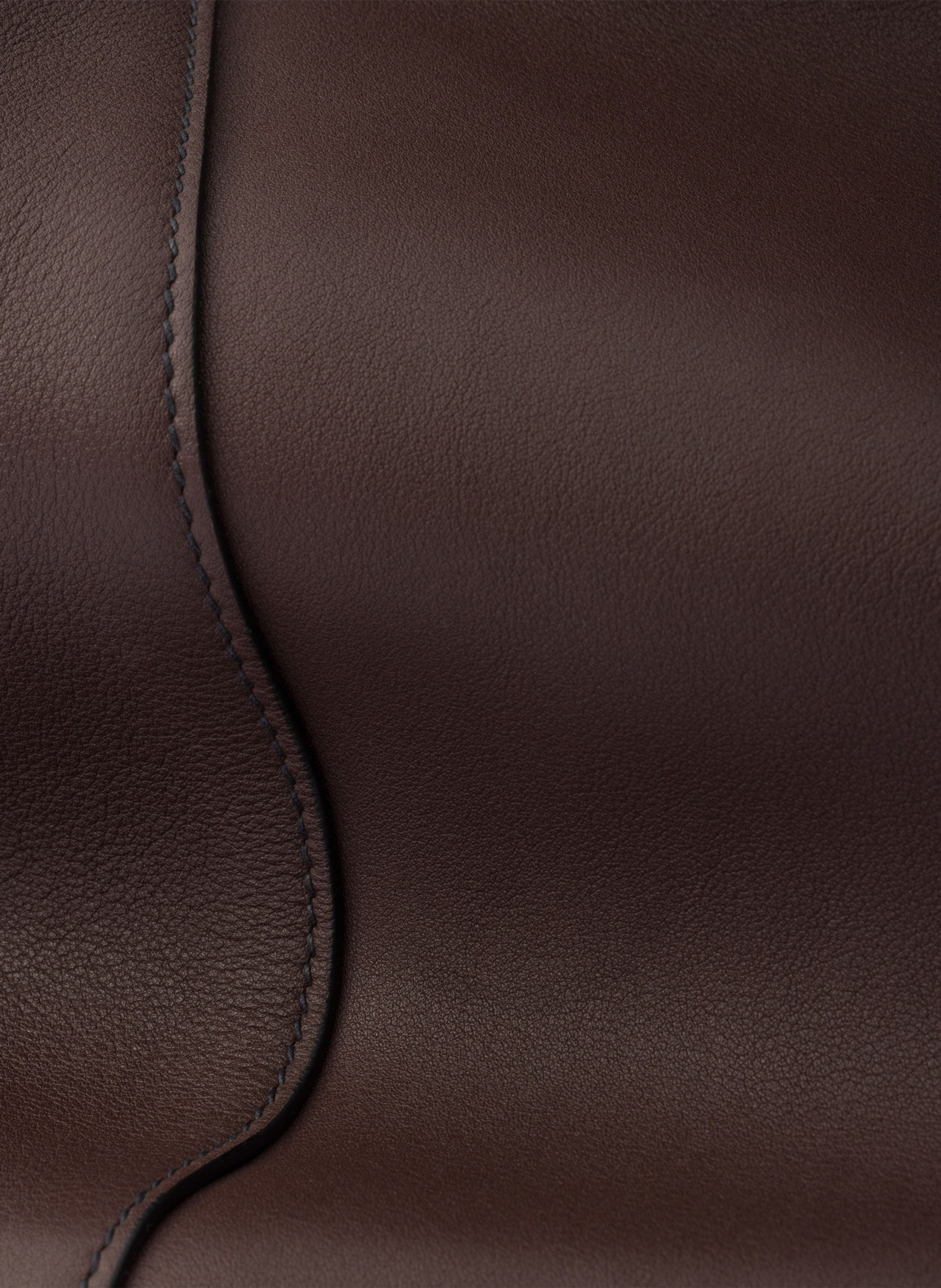 Grand cabas en cuir PRADA Marron