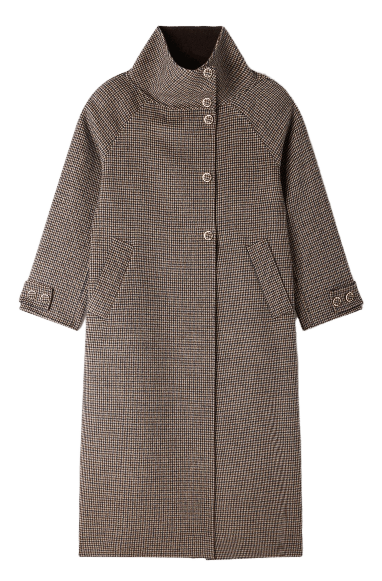 Manteau oversize en laine mélangée SANDRO Marron