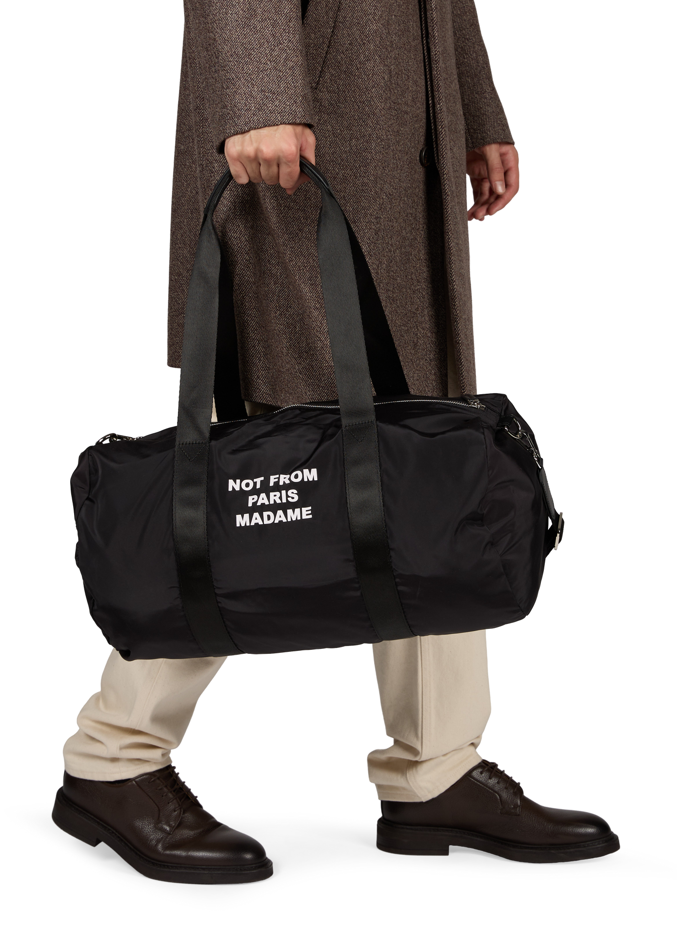 Einheitliche Sporttasche mit Schriftzug DROLE DE MONSIEUR Schwarz