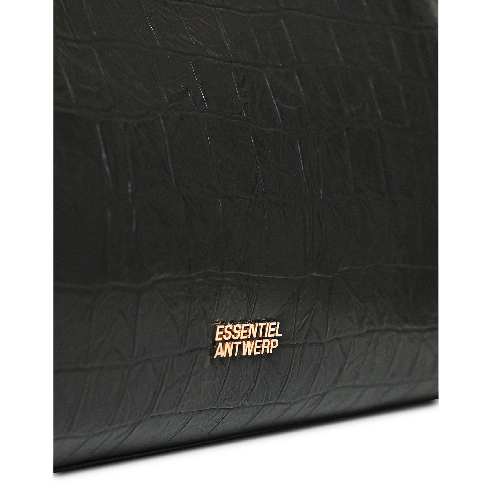 Sac cabas effet peau de crocodile katarina ESSENTIEL ANTWERP Noir