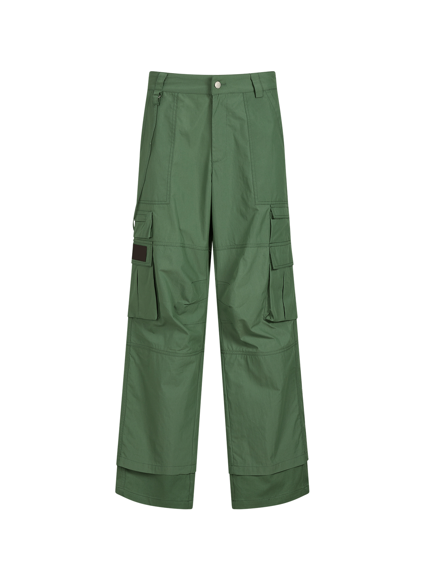 Weite einfarbige Cargohose CARRER Grun