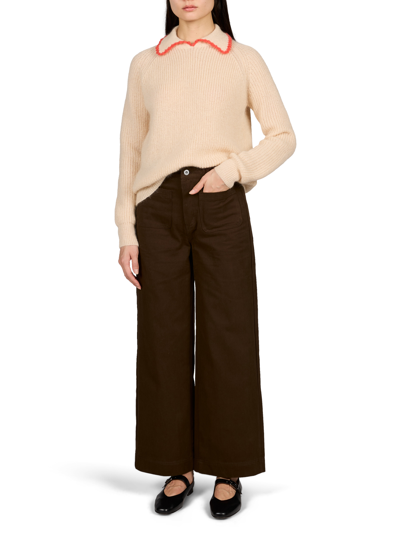 Ballerinas mit Riemchen aus Mado-Leder BOBBIES Schwarz