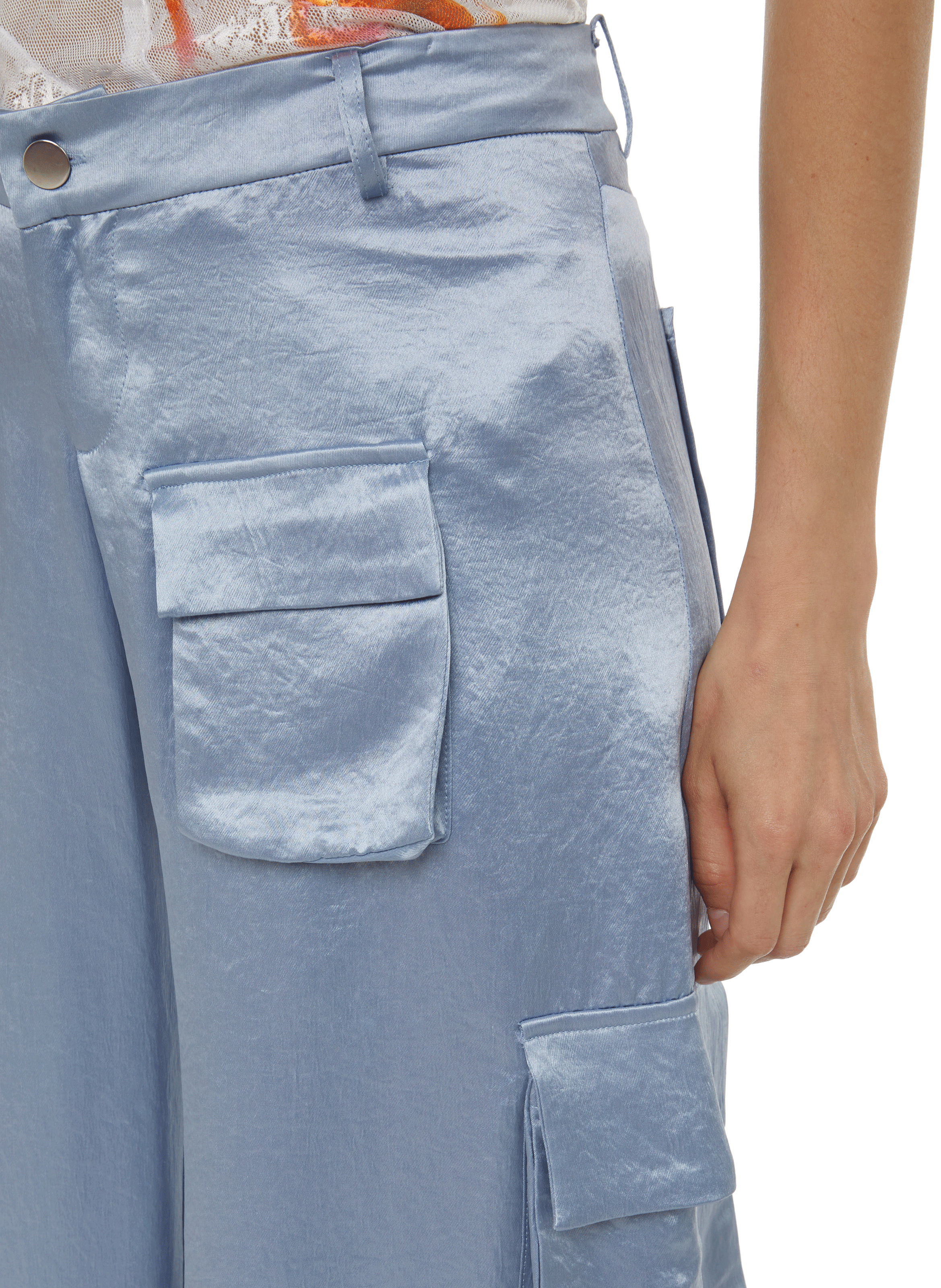 Pantalon ample COLLINA STRADA Bleu