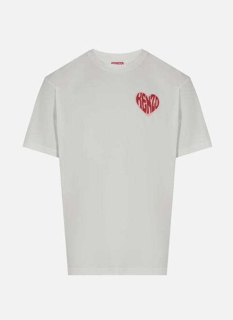 Baumwoll-T-Shirt mit Herzen WeißKENZO 