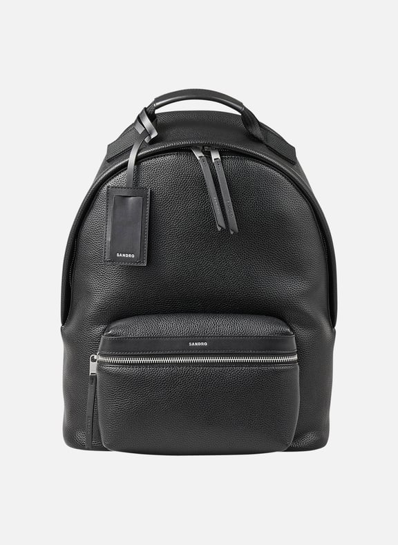 Sac à dos en toile enduite Noir by SANDRO SANDRO Sac à dos en toile enduite Noir