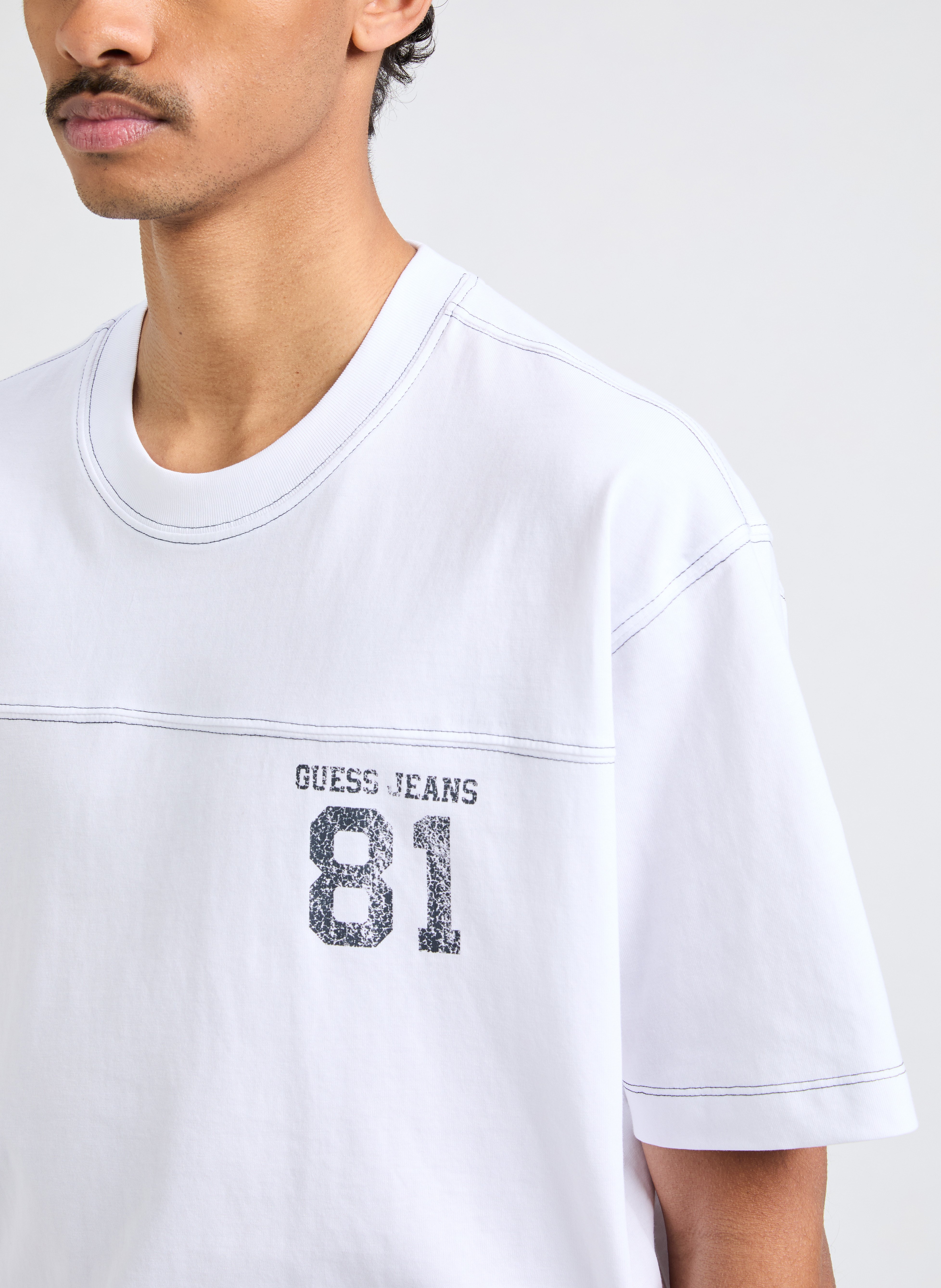 Cotton T-shirt GUESS White