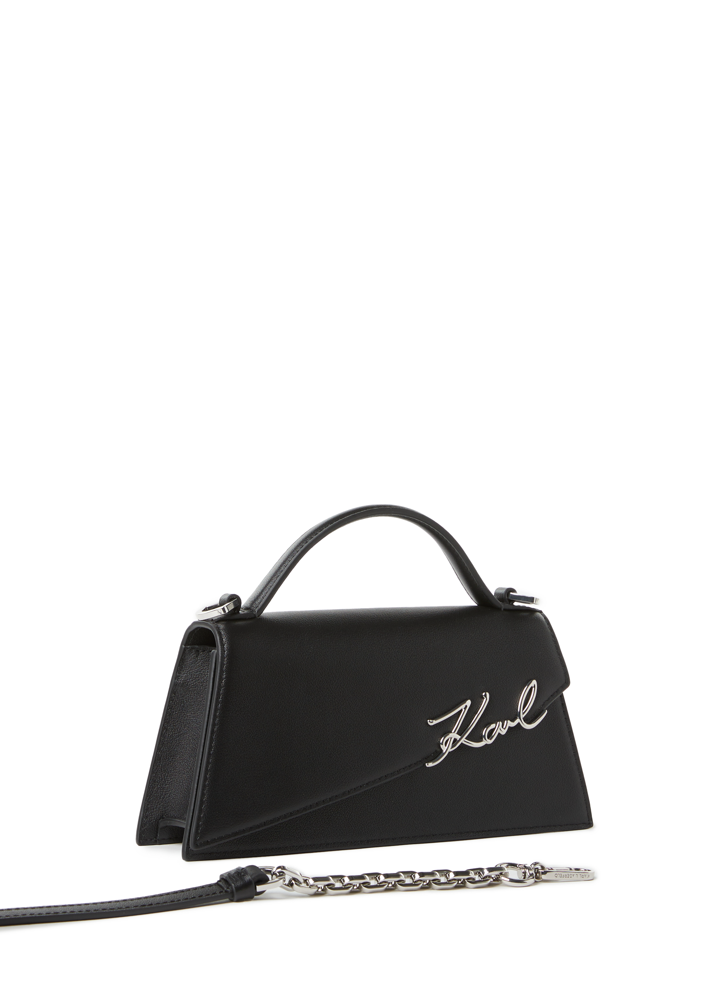 Sac à main en cuir bicolore KARL LAGERFELD Noir