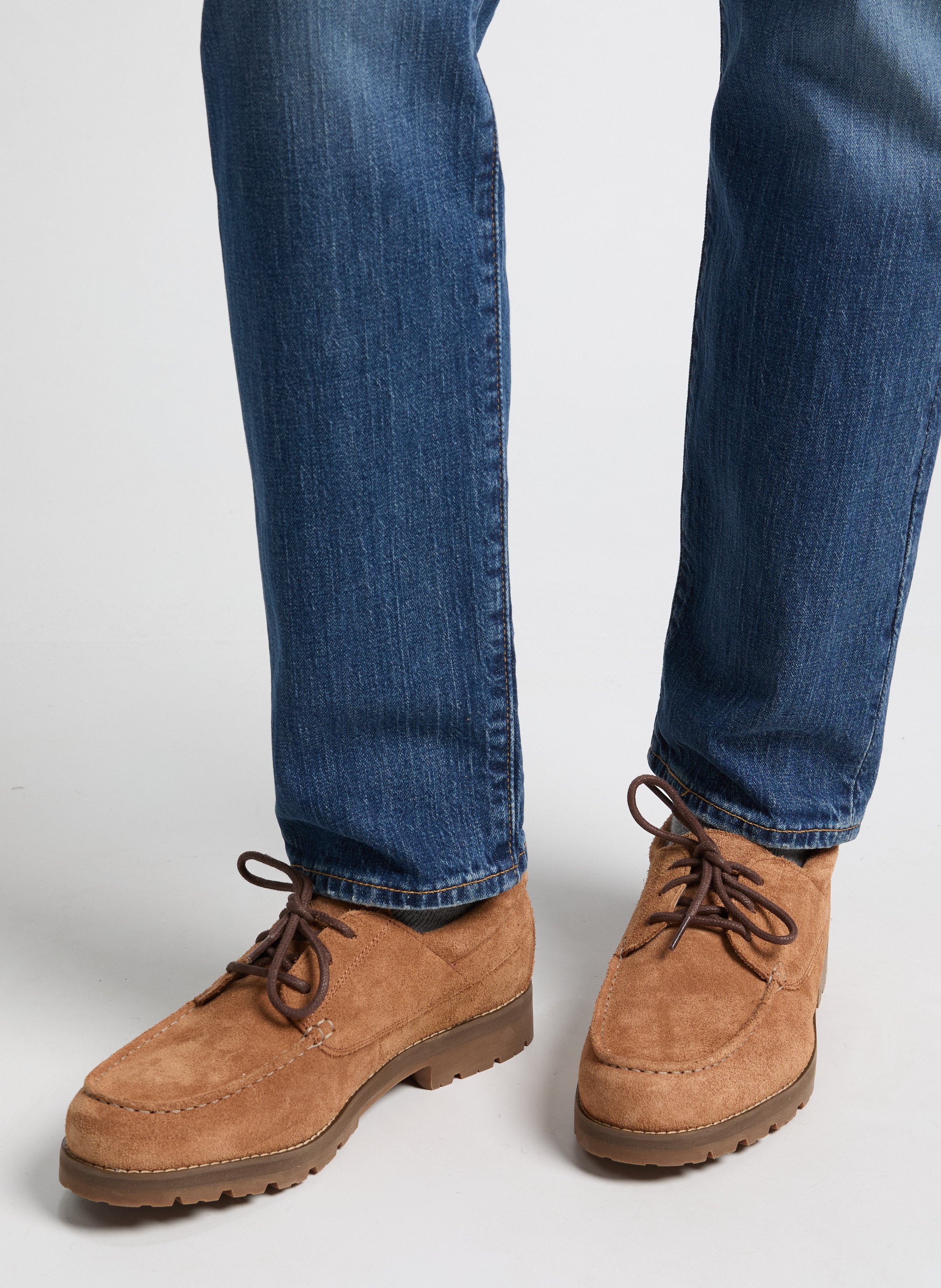 Britton Square suede leather derbies TIMBERLAND Brown