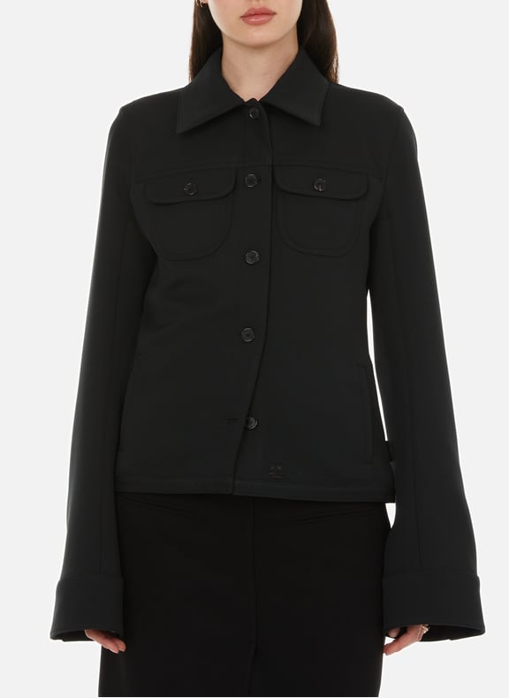 Blouson uni Noir by COURRÈGES COURRÈGES Blouson uni Noir