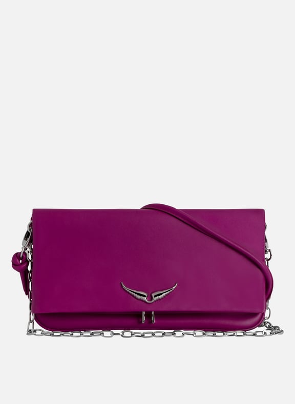 Pochette en cuir rock eternal Violet by ZADIG&VOLTAIRE ZADIG&VOLTAIRE Pochette en cuir rock eternal Violet