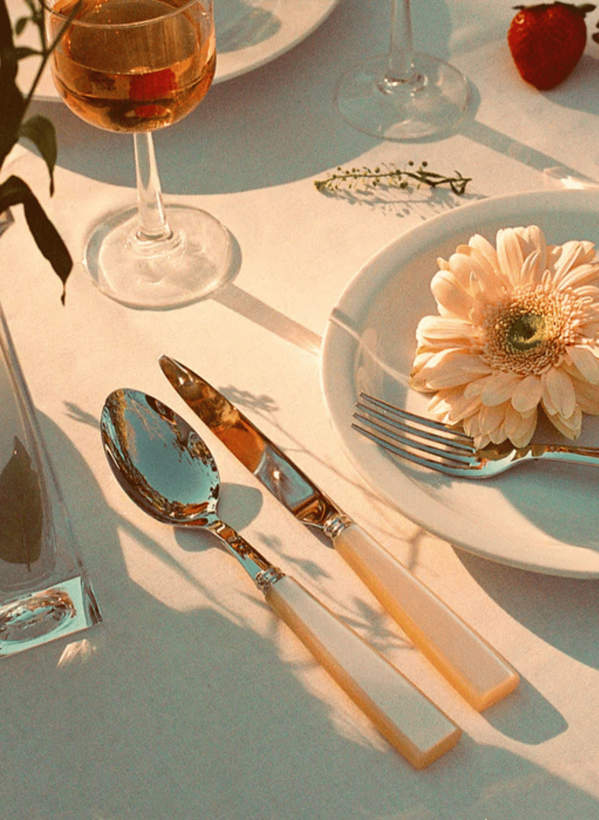 Set de 4 couverts de table, icône SABRE PARIS Beige