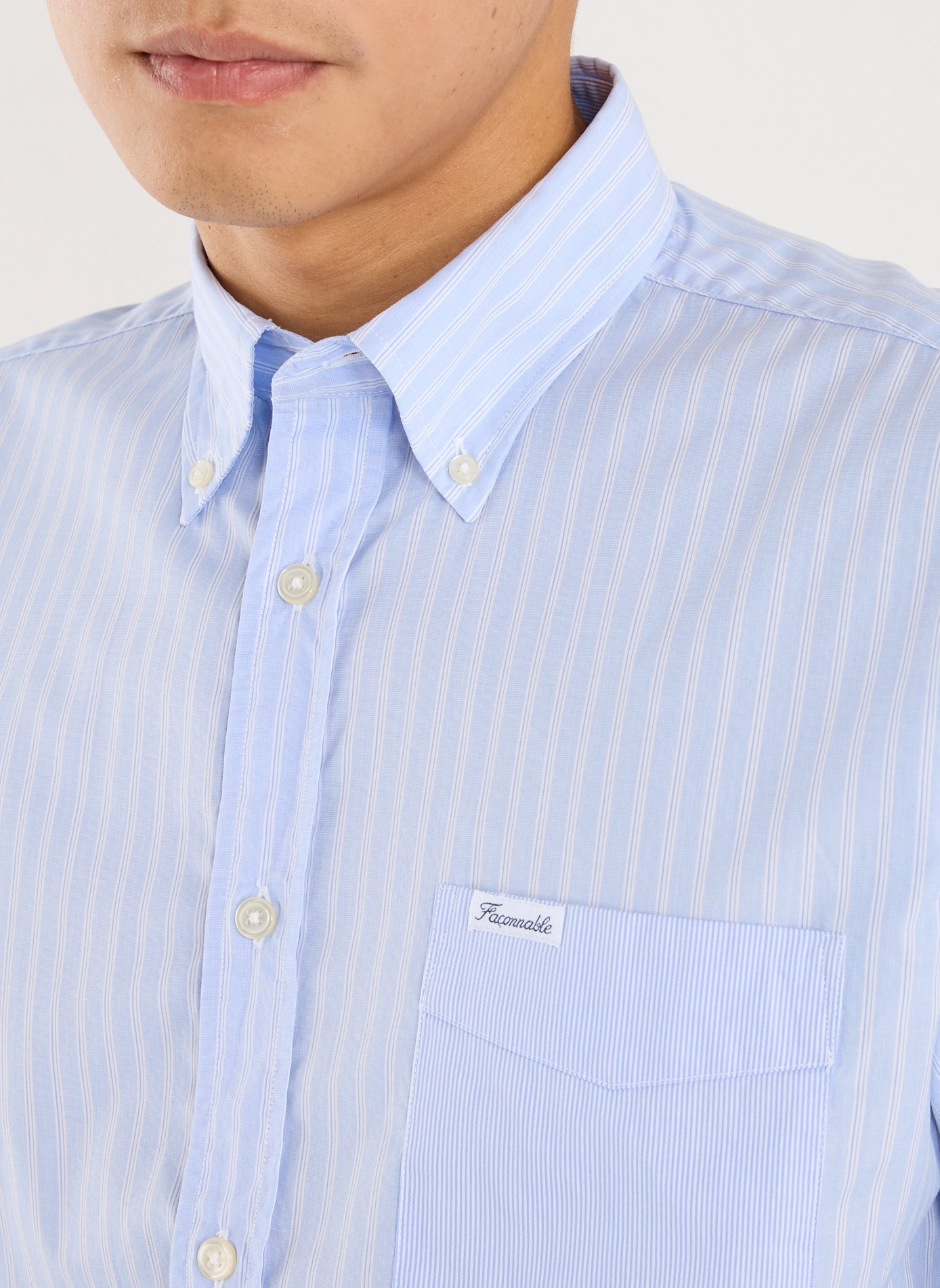 Linen shirt FACONNABLE Blue