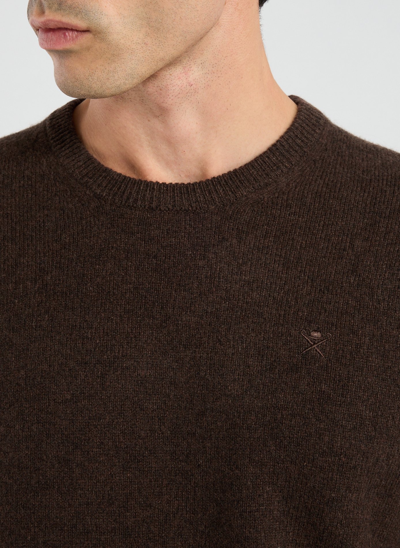 Crew-neck jumper HACKETT Brown