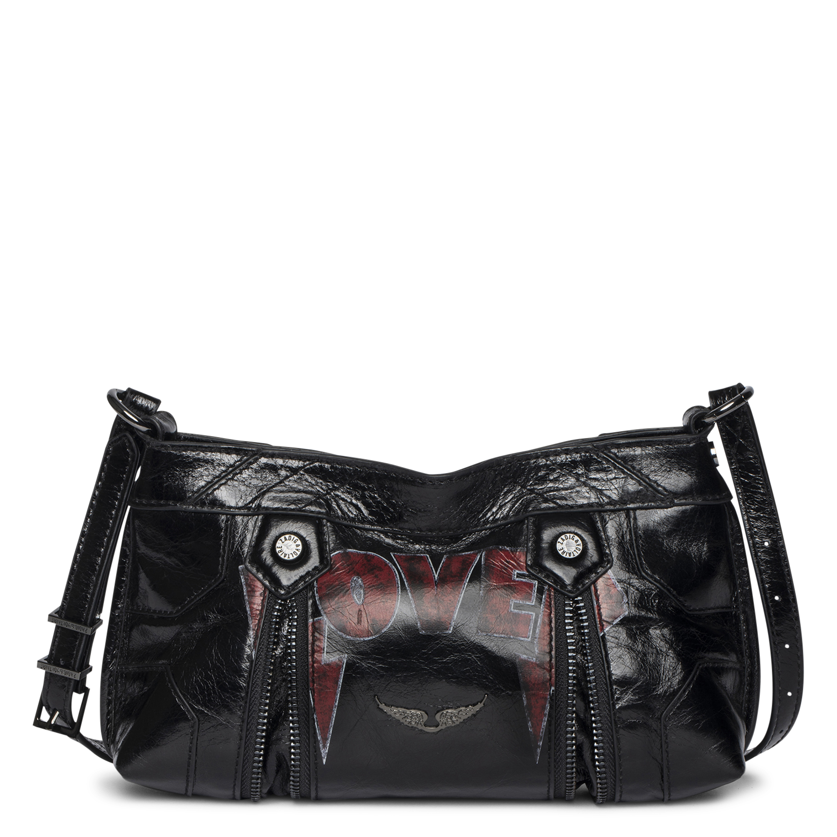 Sac bandoulière en cuir sunny mood ZADIG&VOLTAIRE Noir