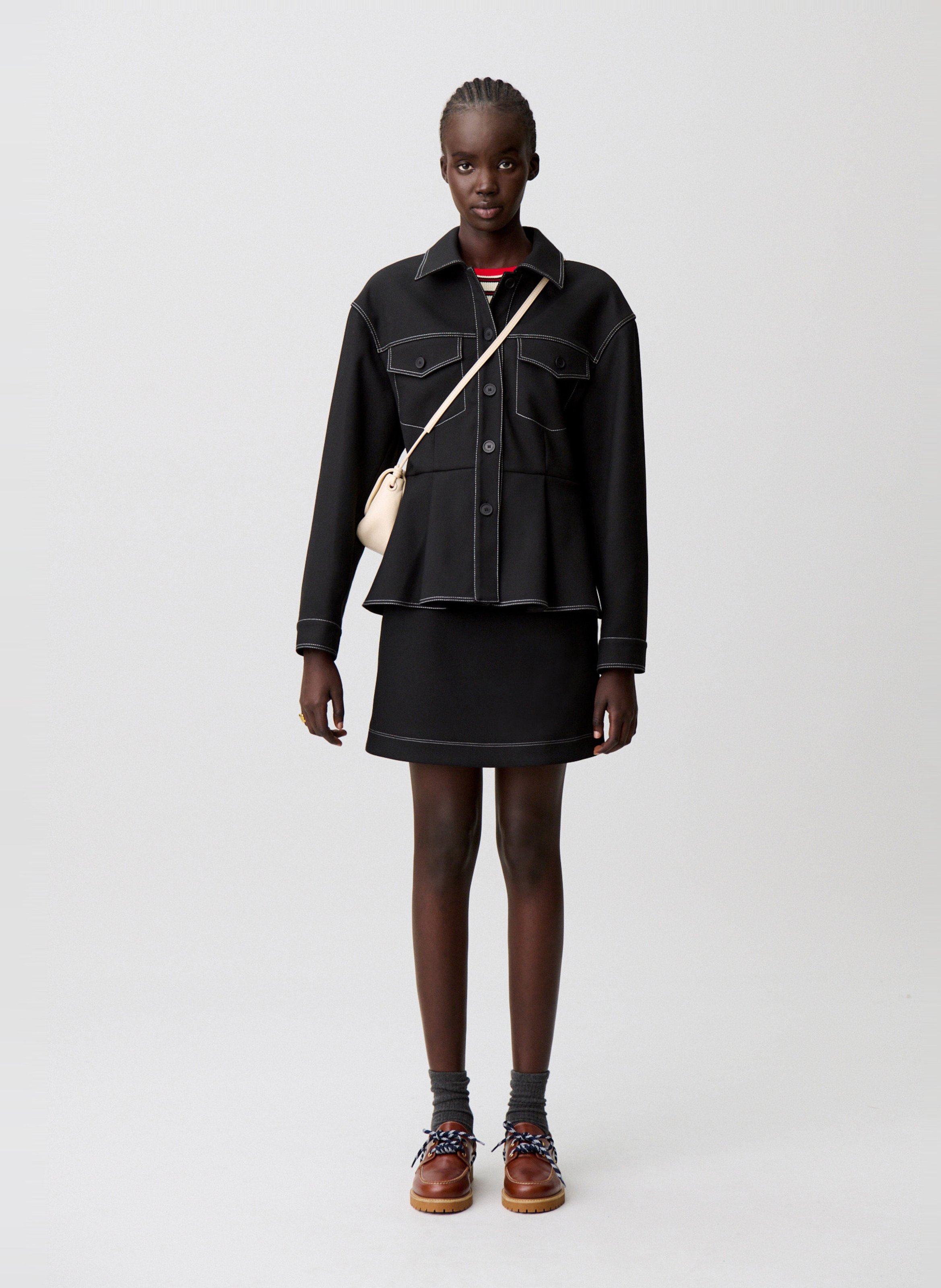 Veste droite col classique CLAUDIE PIERLOT Noir