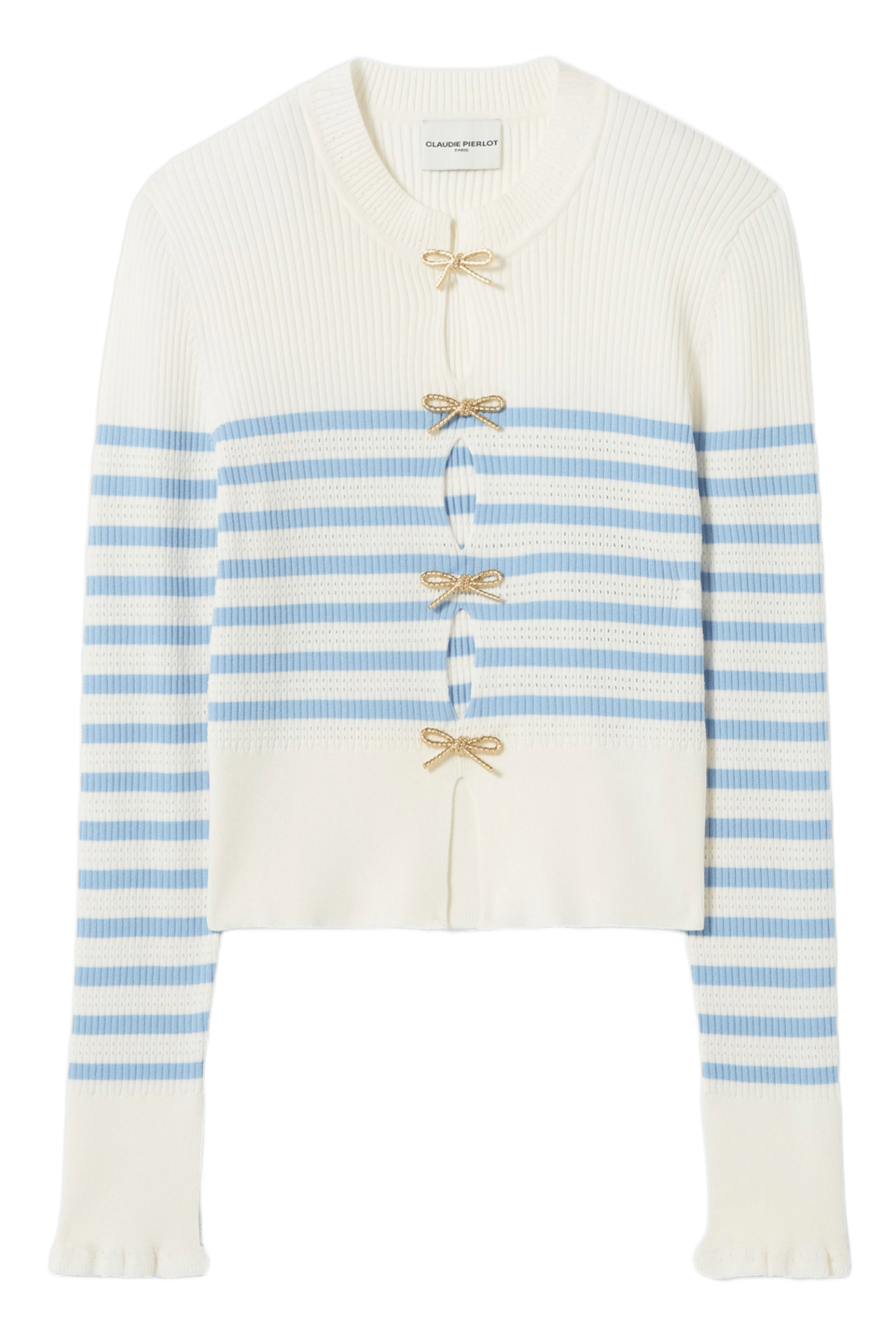 Top col rond à rayures CLAUDIE PIERLOT Multicolore