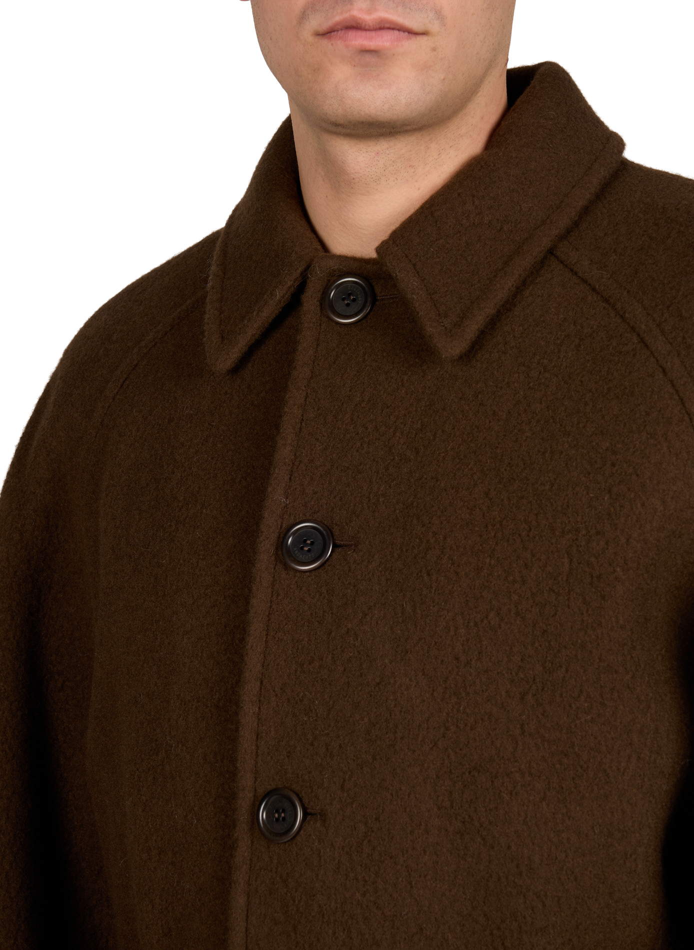 Manteau en laine mélangée AMOMENTO Marron