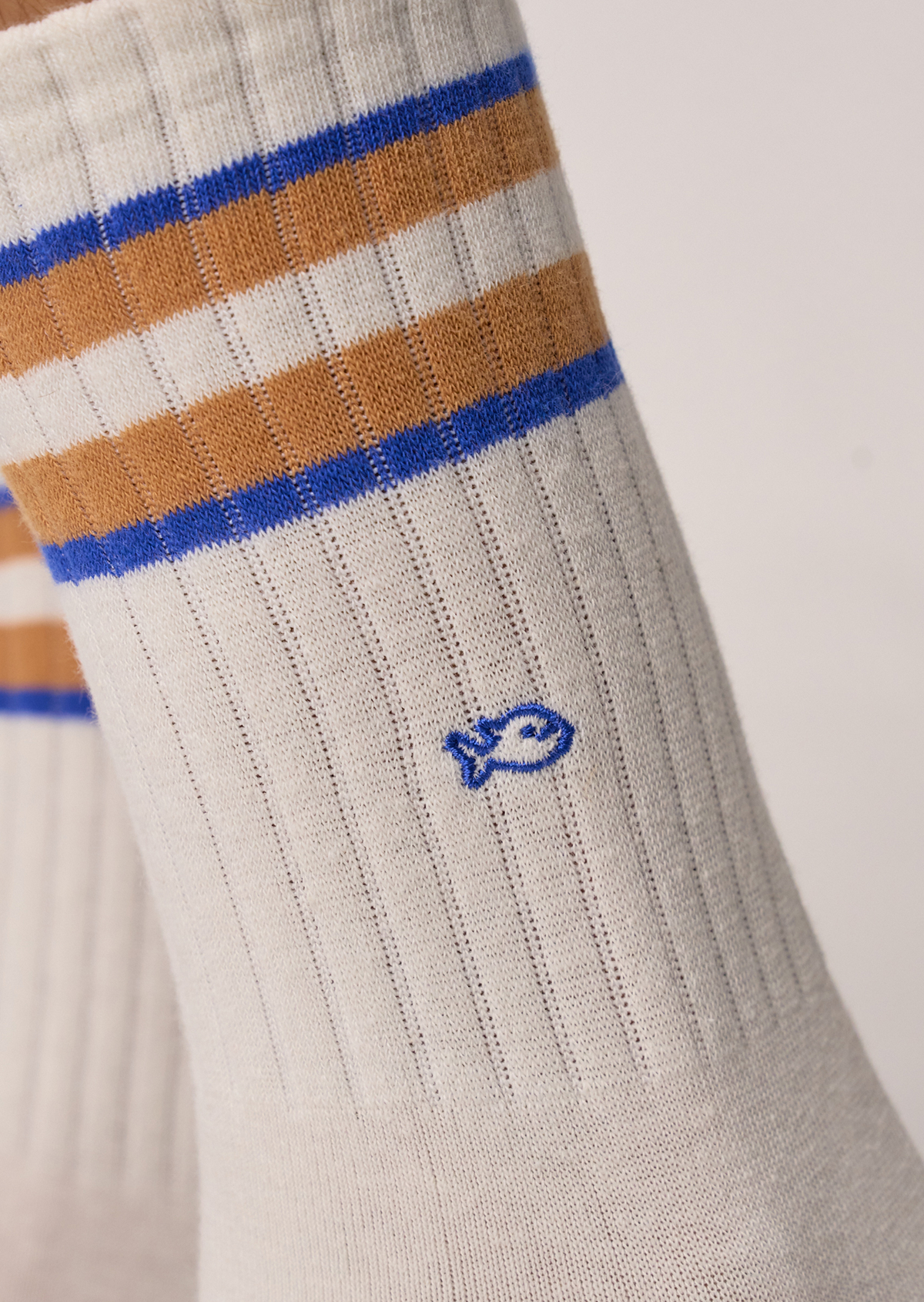 Chaussettes en coton peigné retro BILLYBELT Blanc