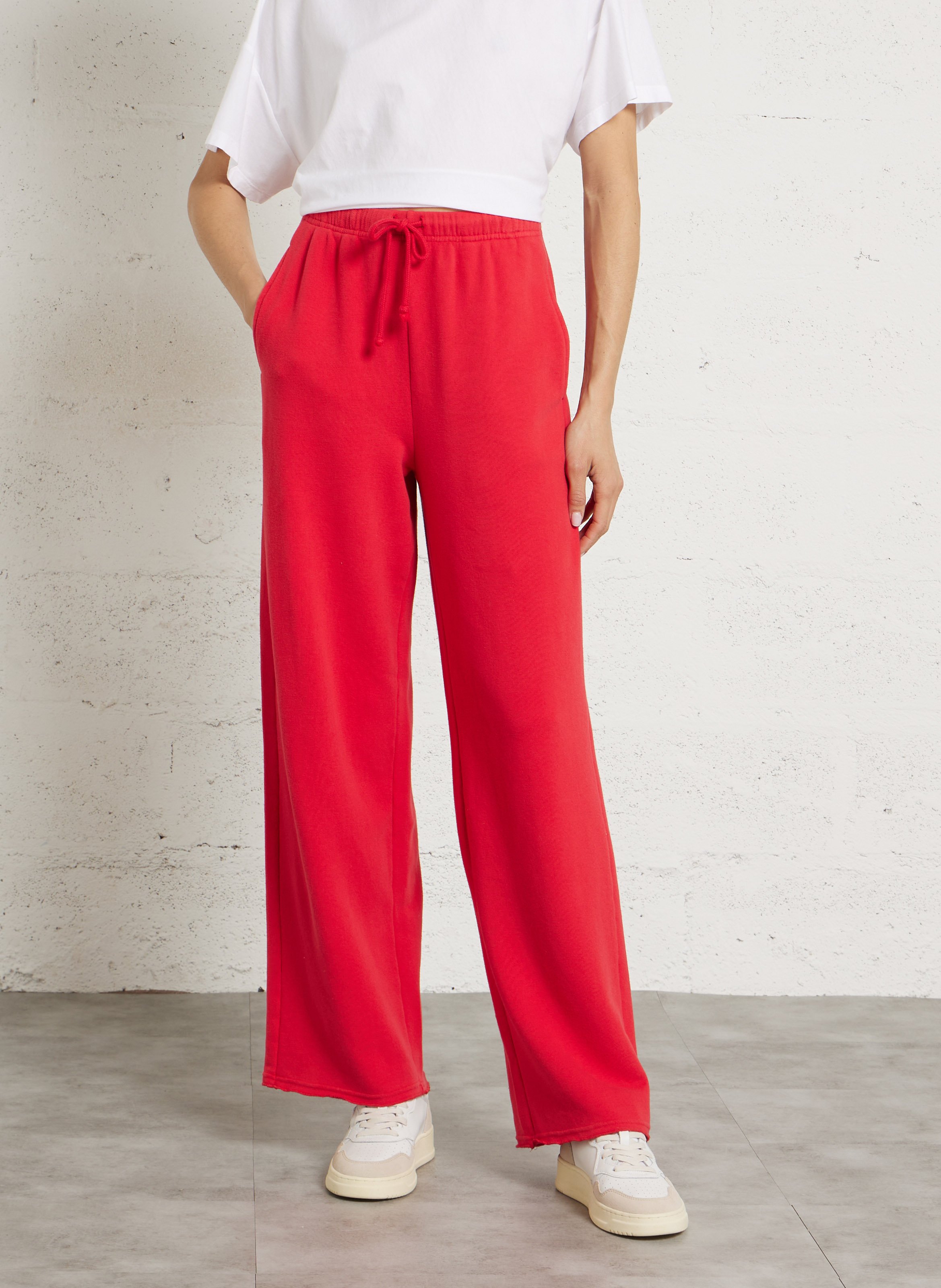 Jogging ample en coton mélangé atubay AMERICAN VINTAGE Rouge