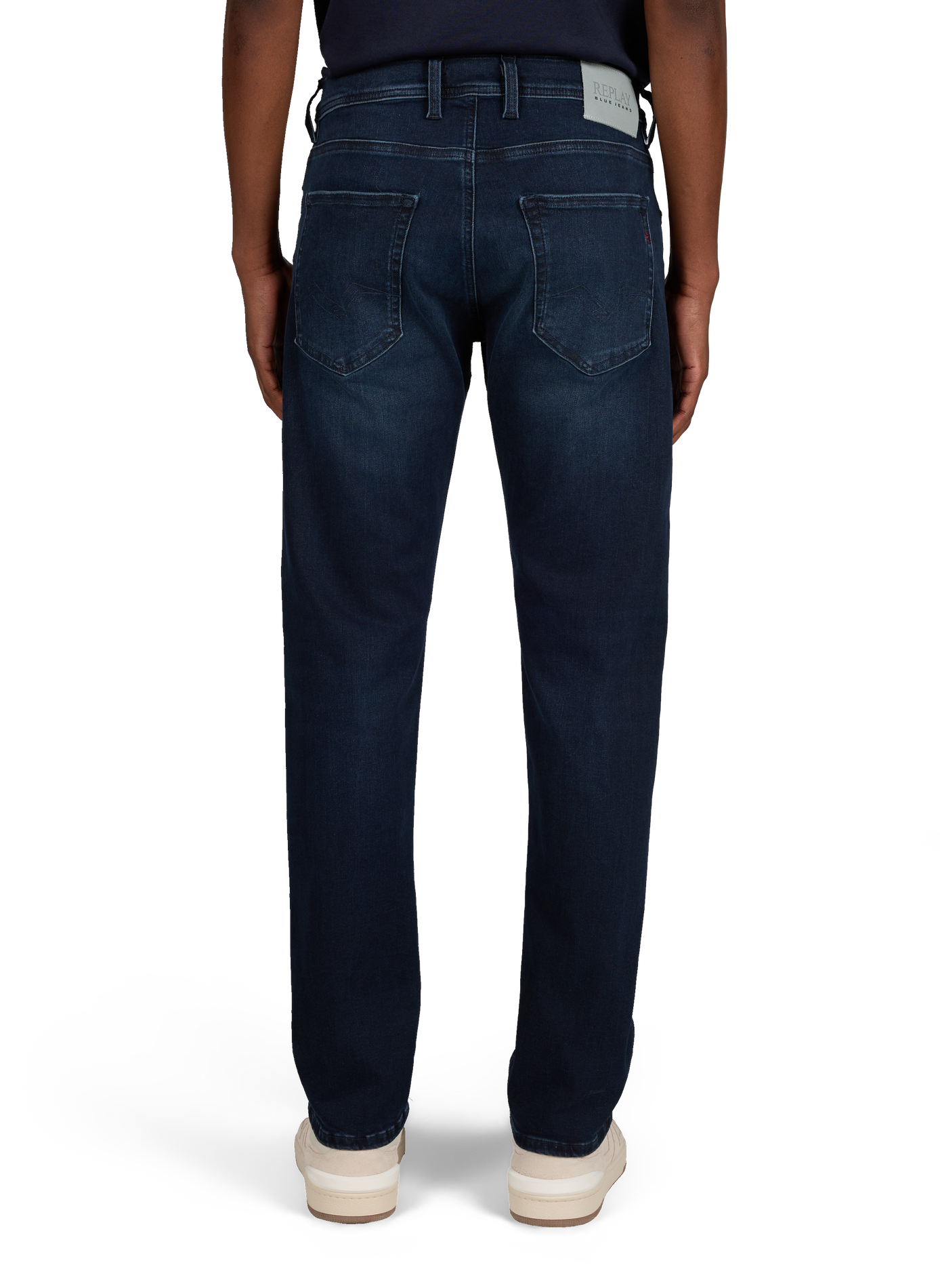 Five-pocket cotton blend jeans REPLAY Blue