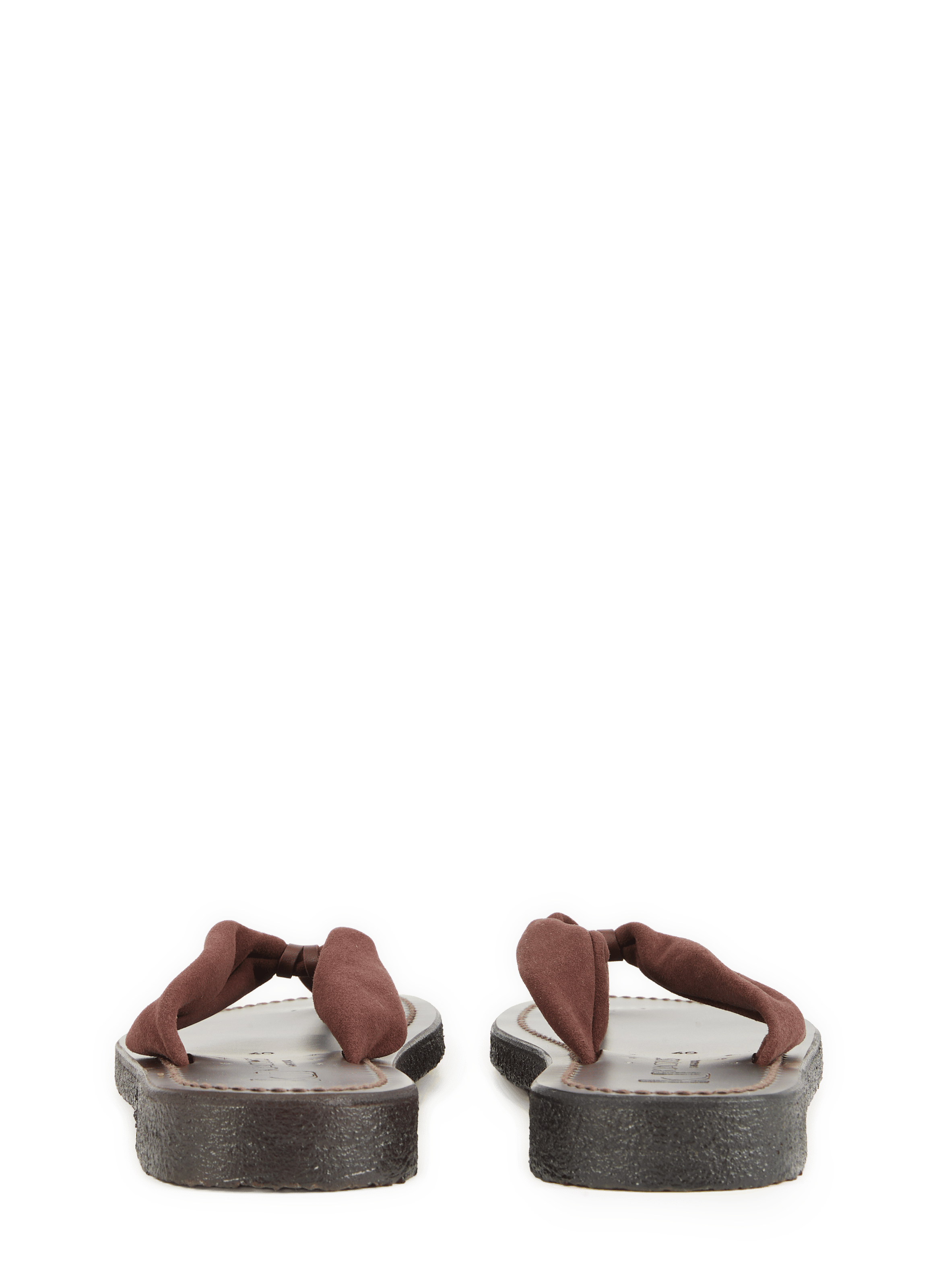 Flat leather sandals Saba K. JACQUES Brown