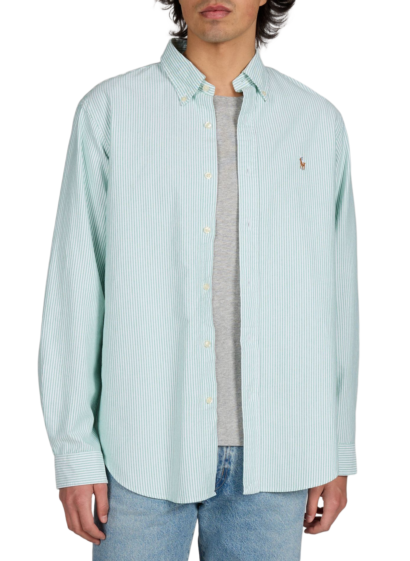 Chemise à rayures en coton  POLO RALPH LAUREN Vert