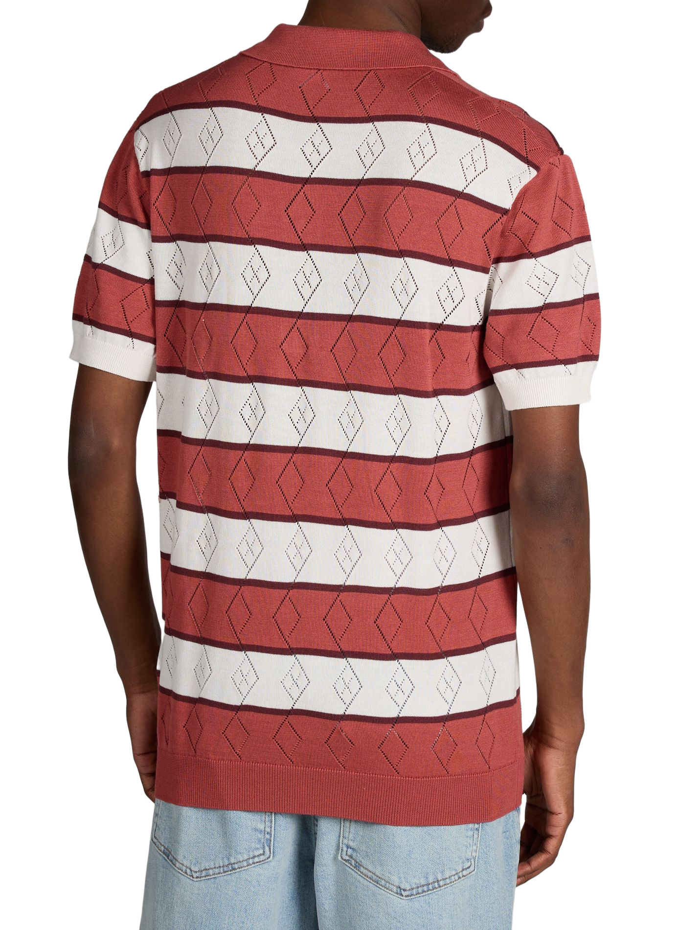 Striped cotton polo shirt STRELLSON Red