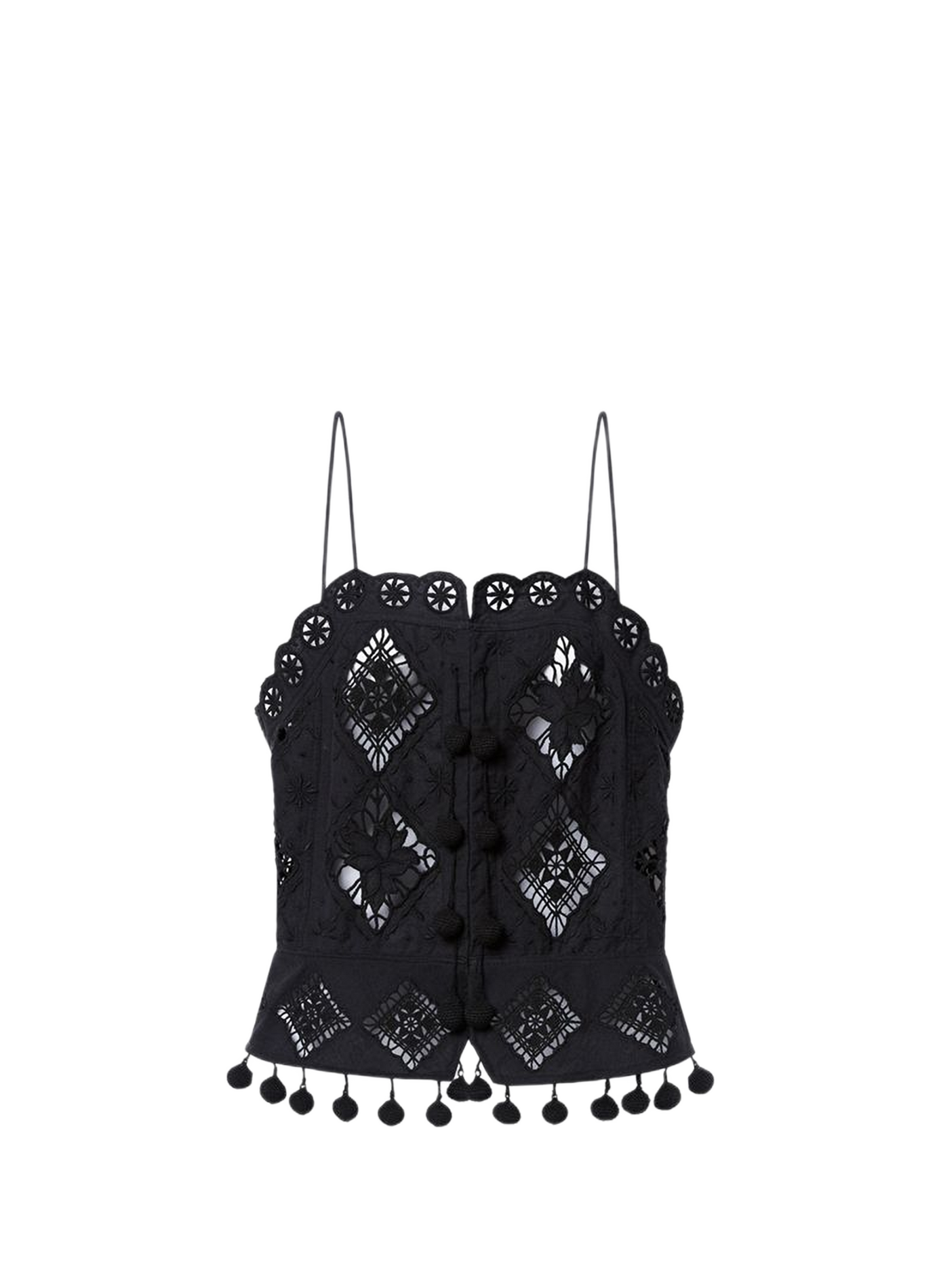 Fitted linen and cotton tank top by Nelssy ISABEL MARANT Black