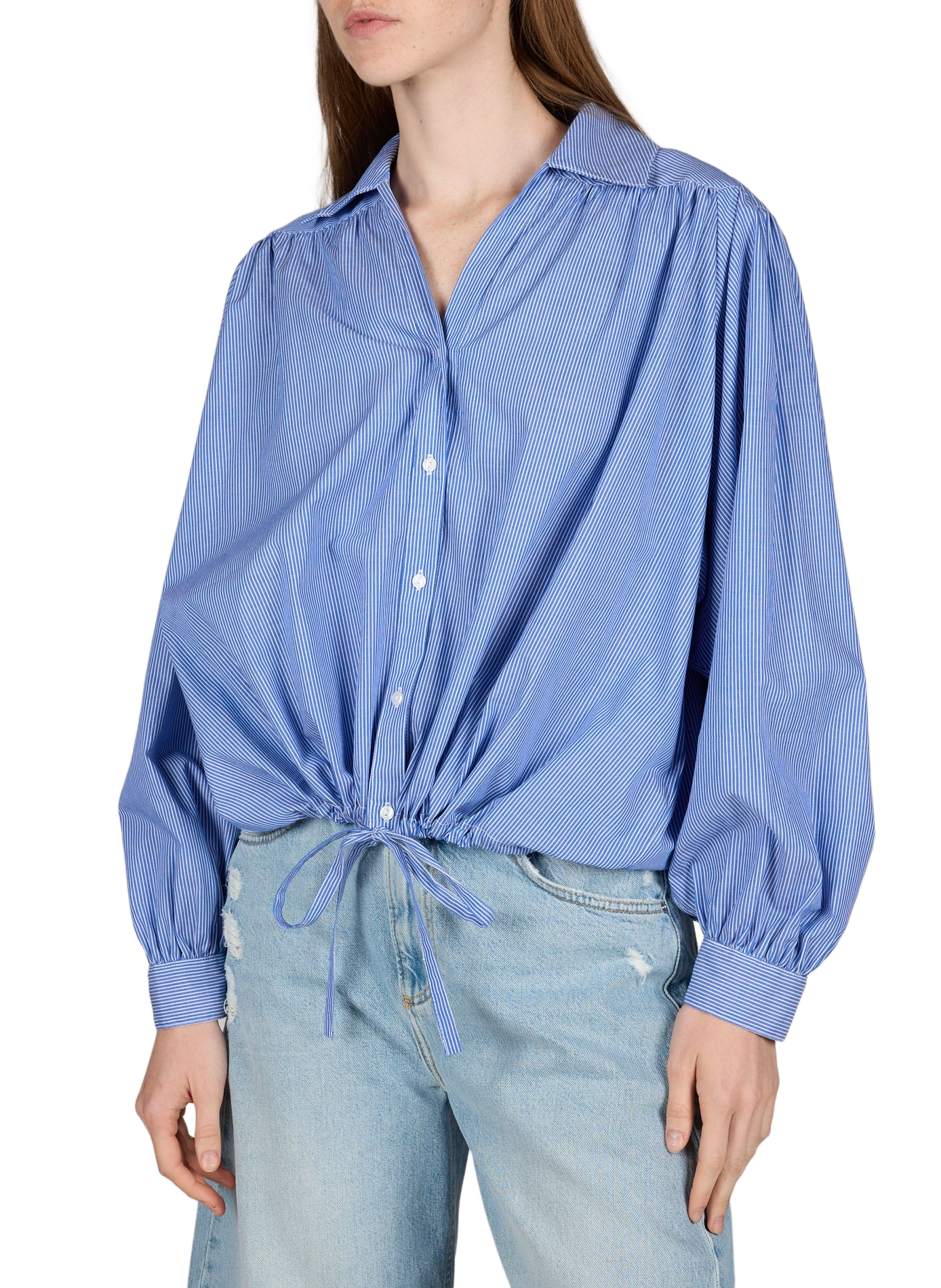 Oversize cotton shirt BERENICE Blue