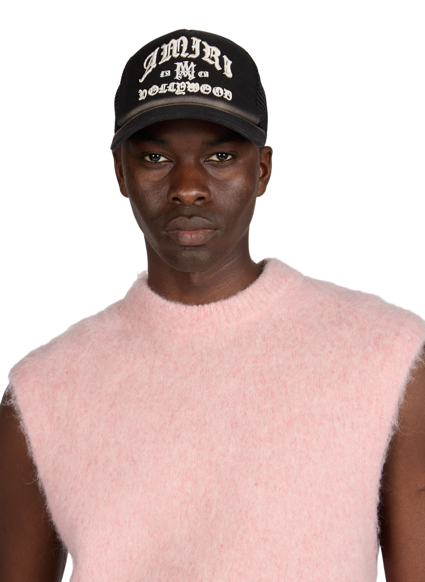 Casquette Trucker à logo brodé en coton AMIRI Noir