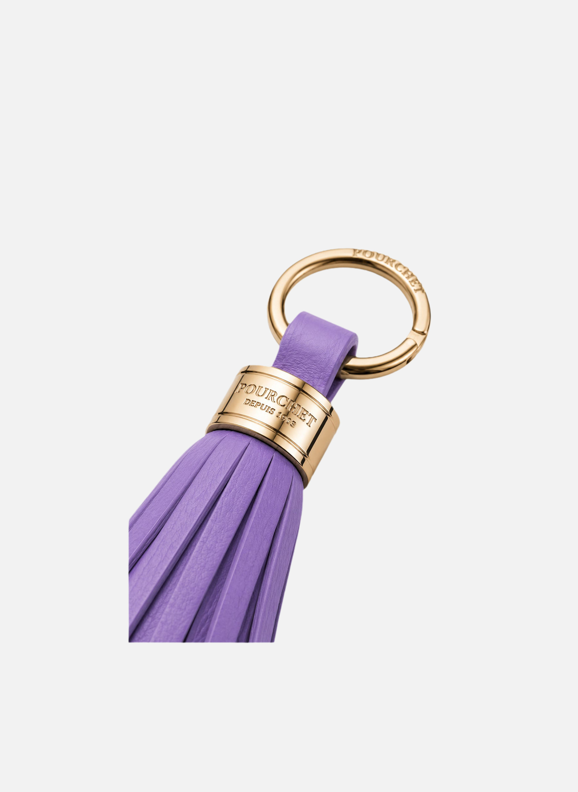 Accessoires | porte-clés en métal et cuir POURCHET Violet