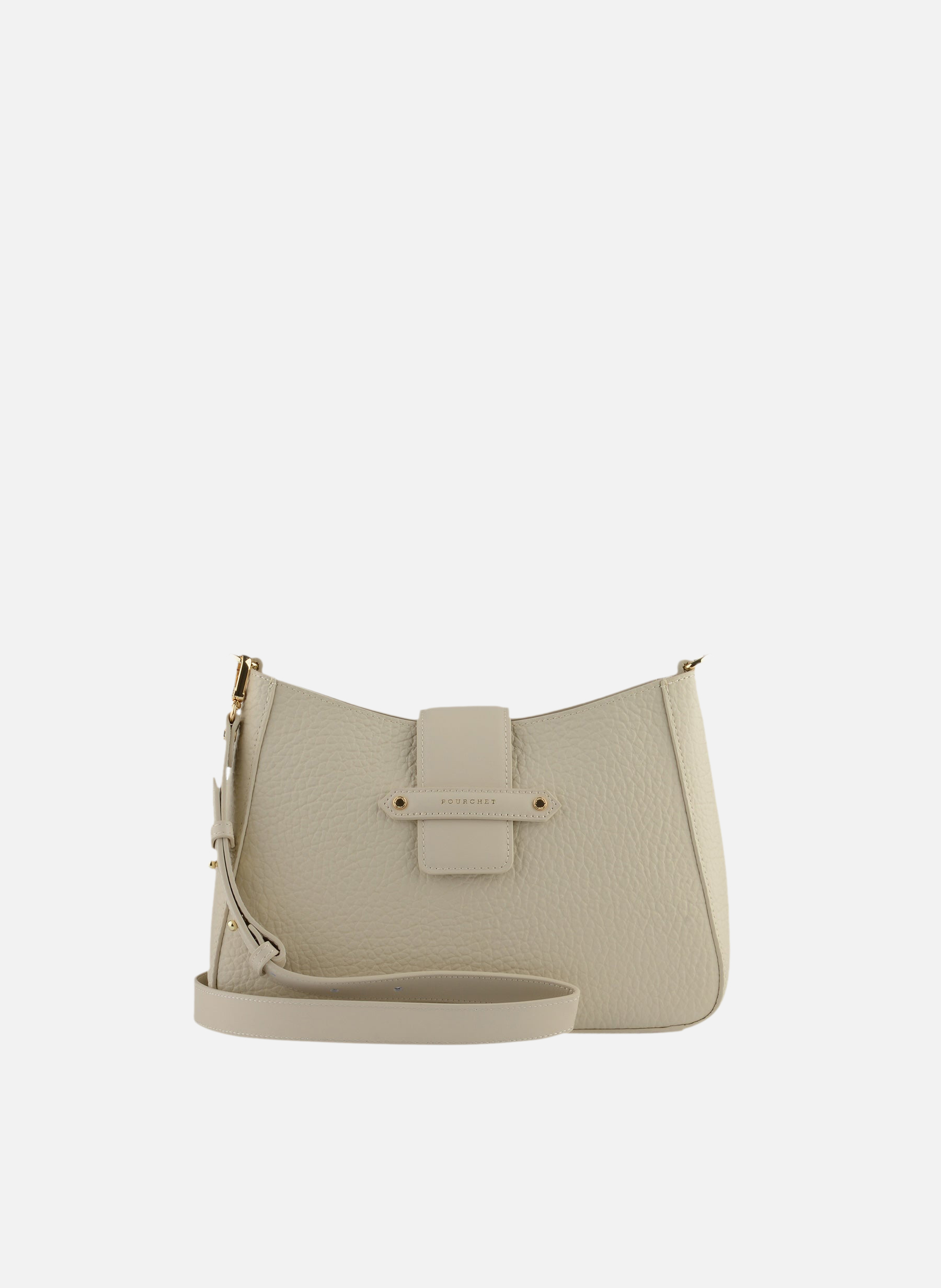 Fleuves | sac porté épaule gm en cuir de vachette | Beige POURCHET Femme