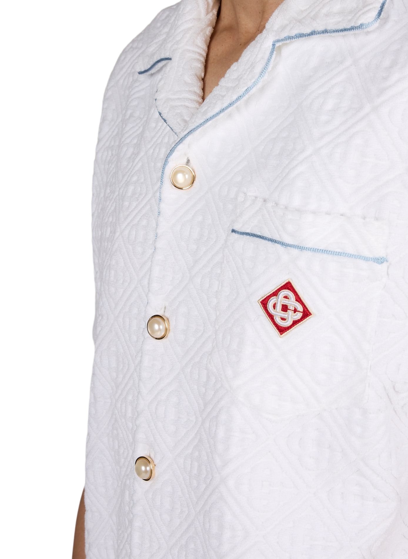 Chemise en tissu éponge en coton mélangé CASABLANCA PARIS Blanc