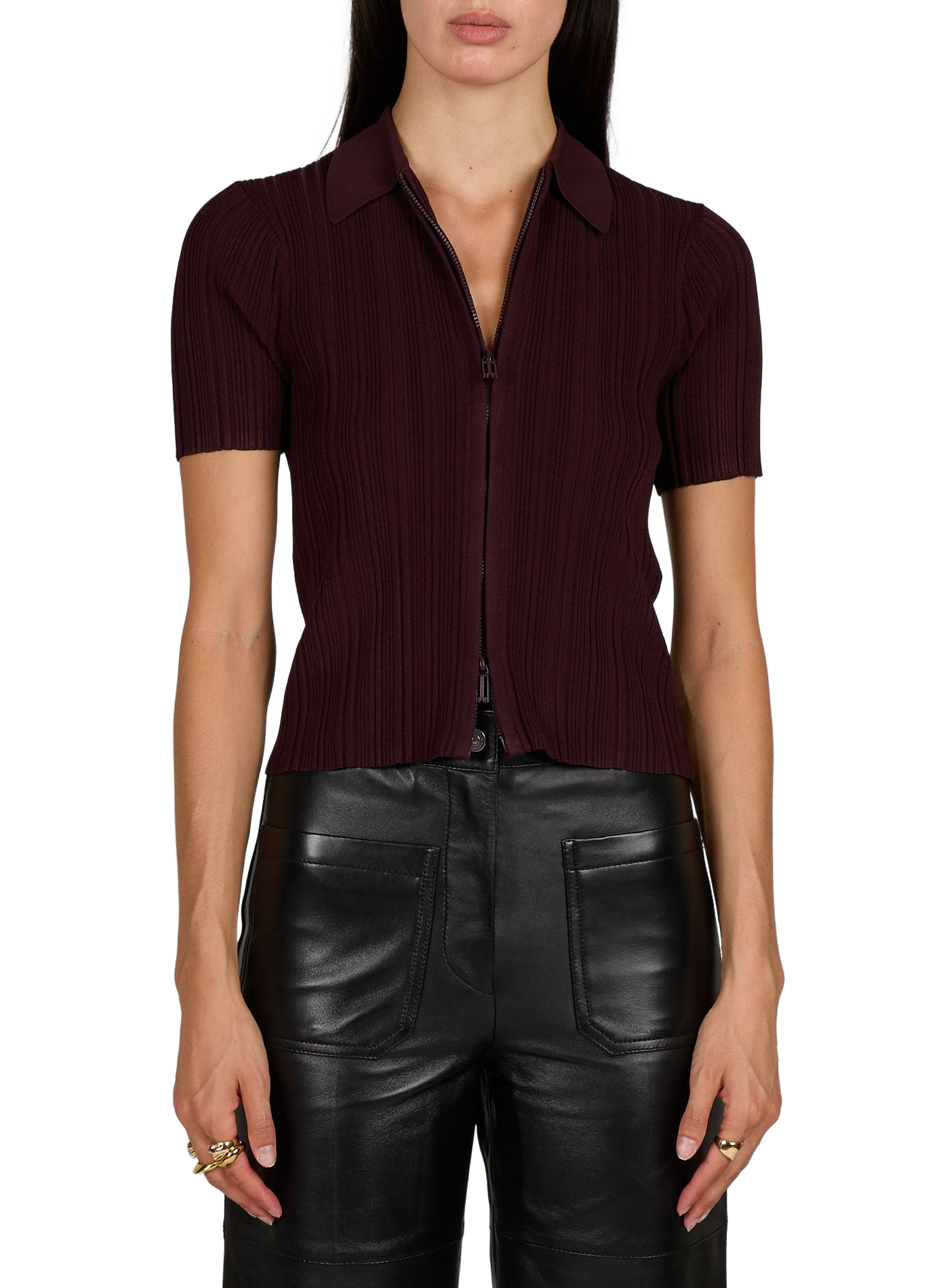 Straight cut top with classic collar VICTORIA BECKHAM Red