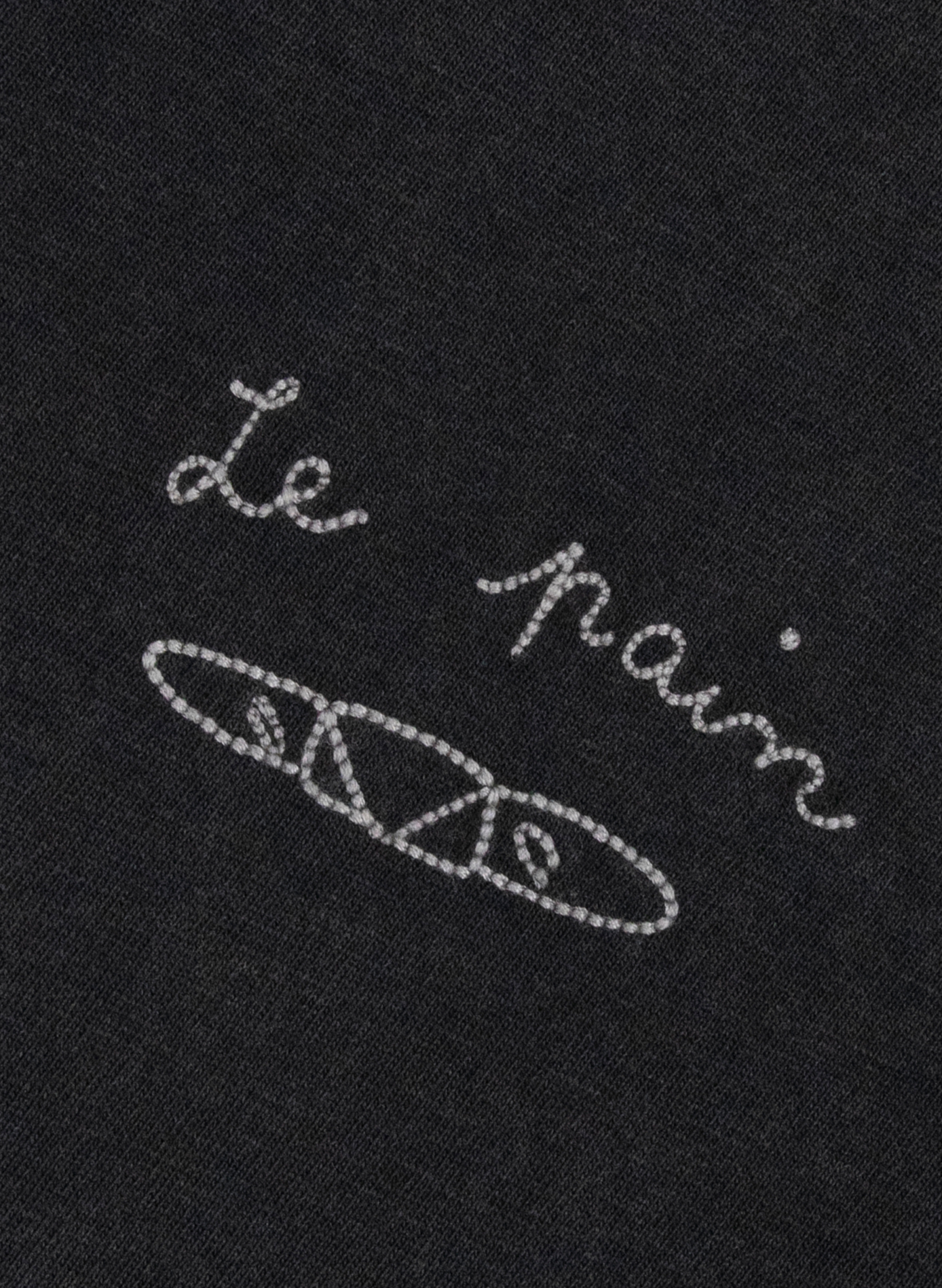 Embroidered plain T-shirt MAISON LABICHE Black