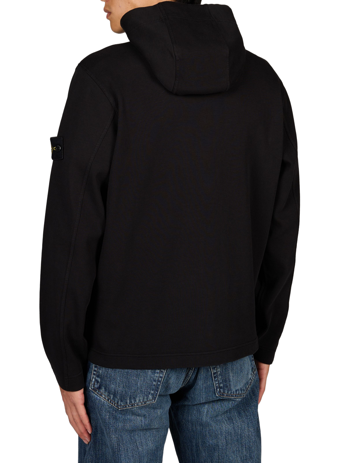 Sweat zippé à capuche STONE ISLAND Noir