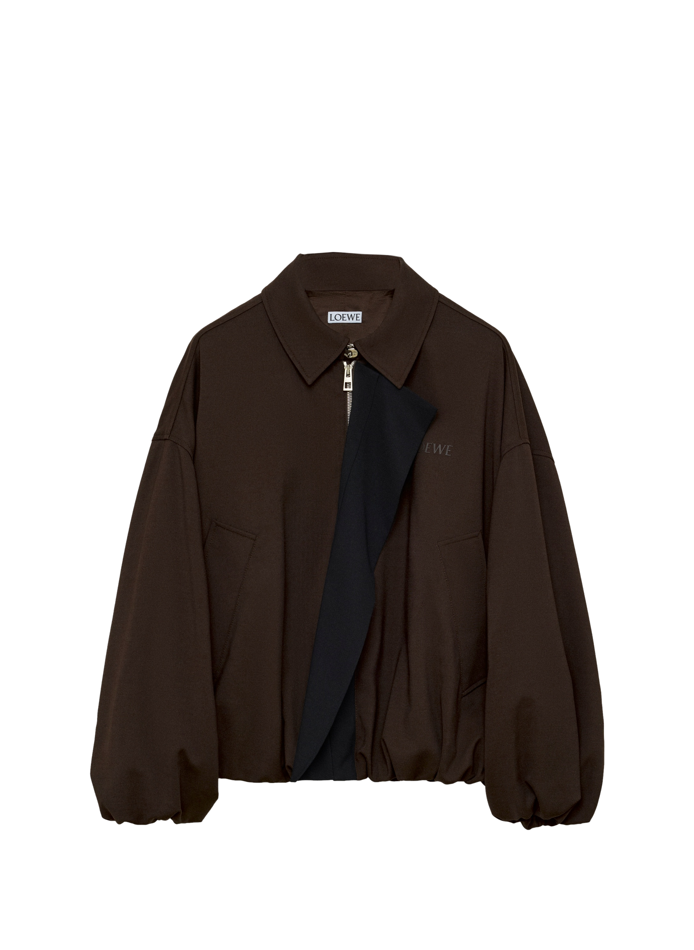 Veste ballon en mélange stretch fluide LOEWE Marron