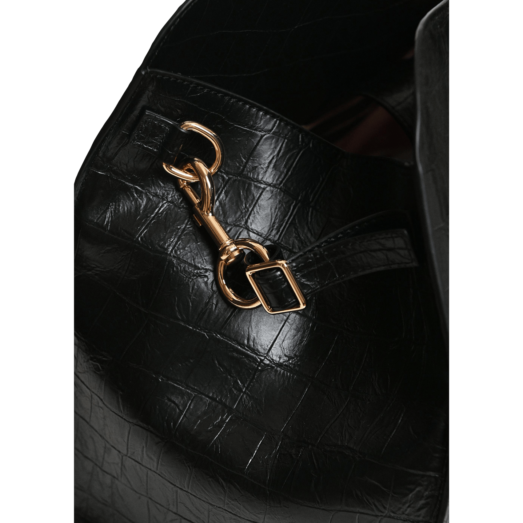 Sac cabas effet peau de crocodile katarina ESSENTIEL ANTWERP Noir