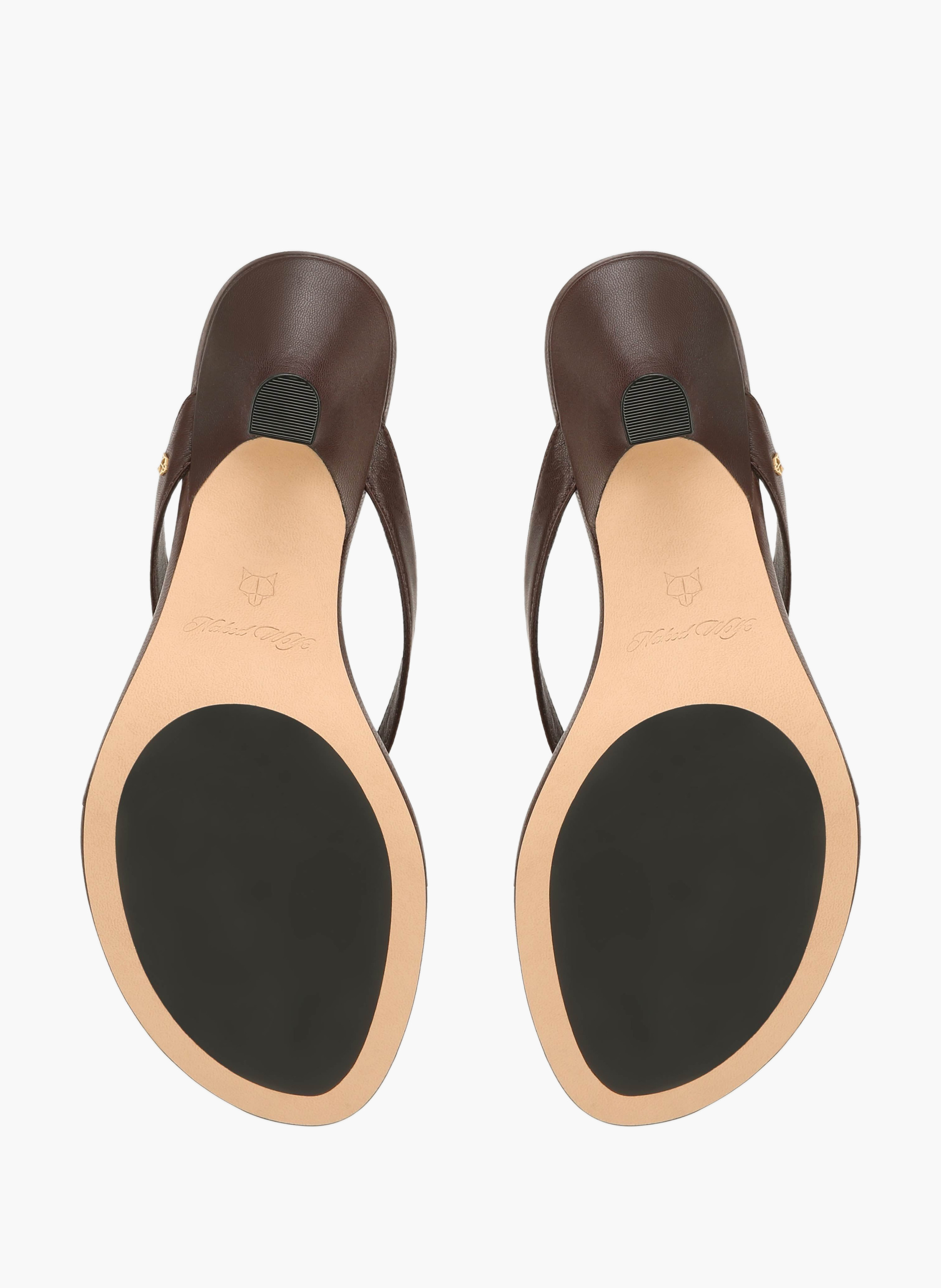 Mandy Pumps aus Leder NAKED WOLFE Braun