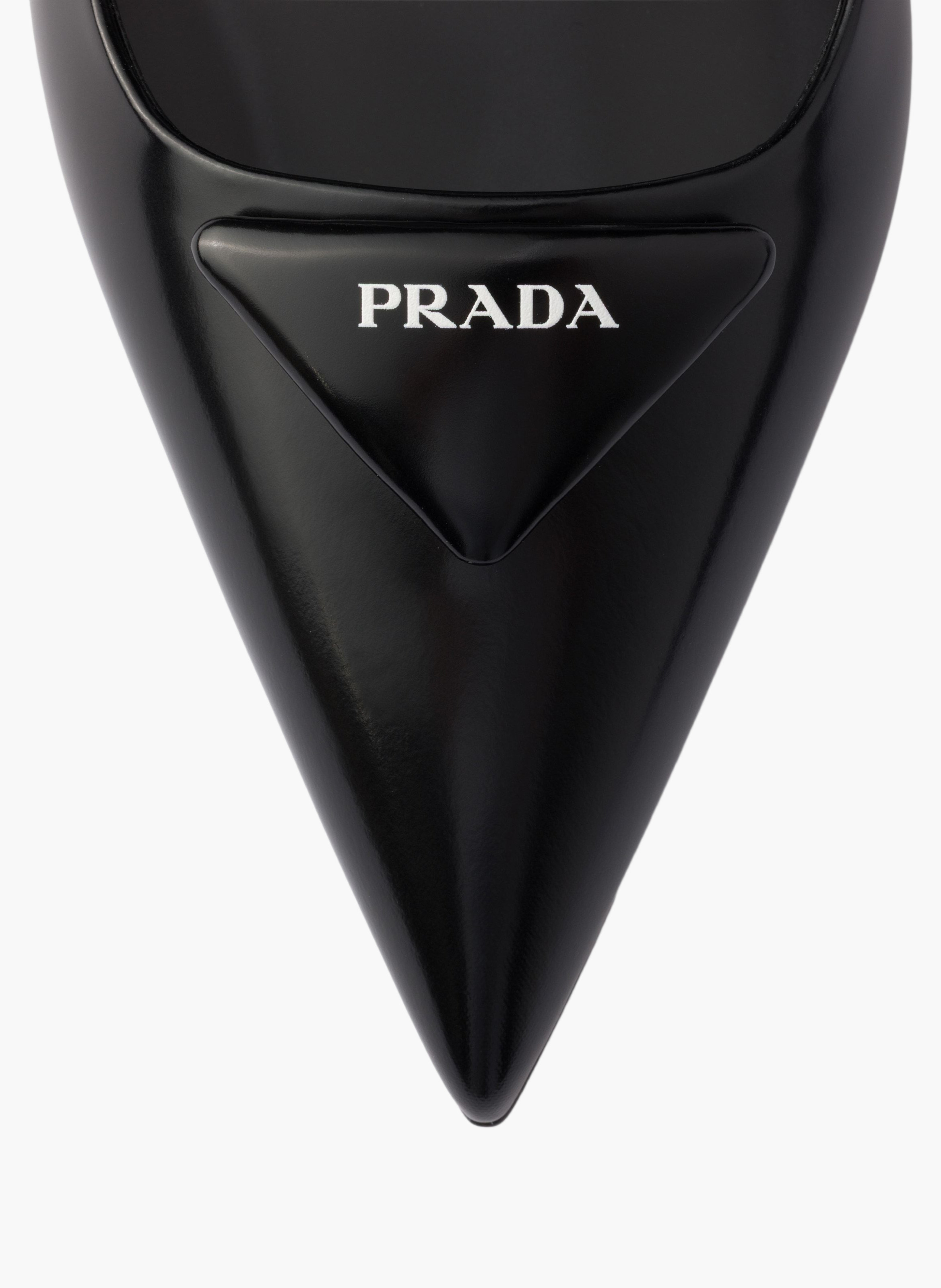 Escarpins à bride arrière en cuir brossé PRADA Noir