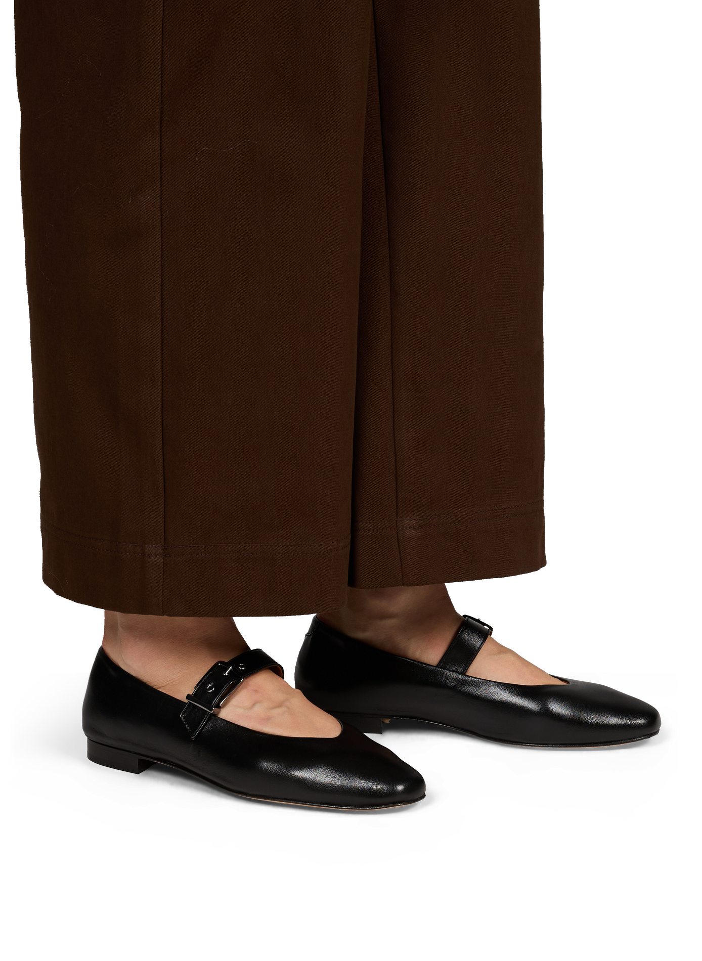 Ballerinas mit Riemchen aus Mado-Leder BOBBIES Schwarz