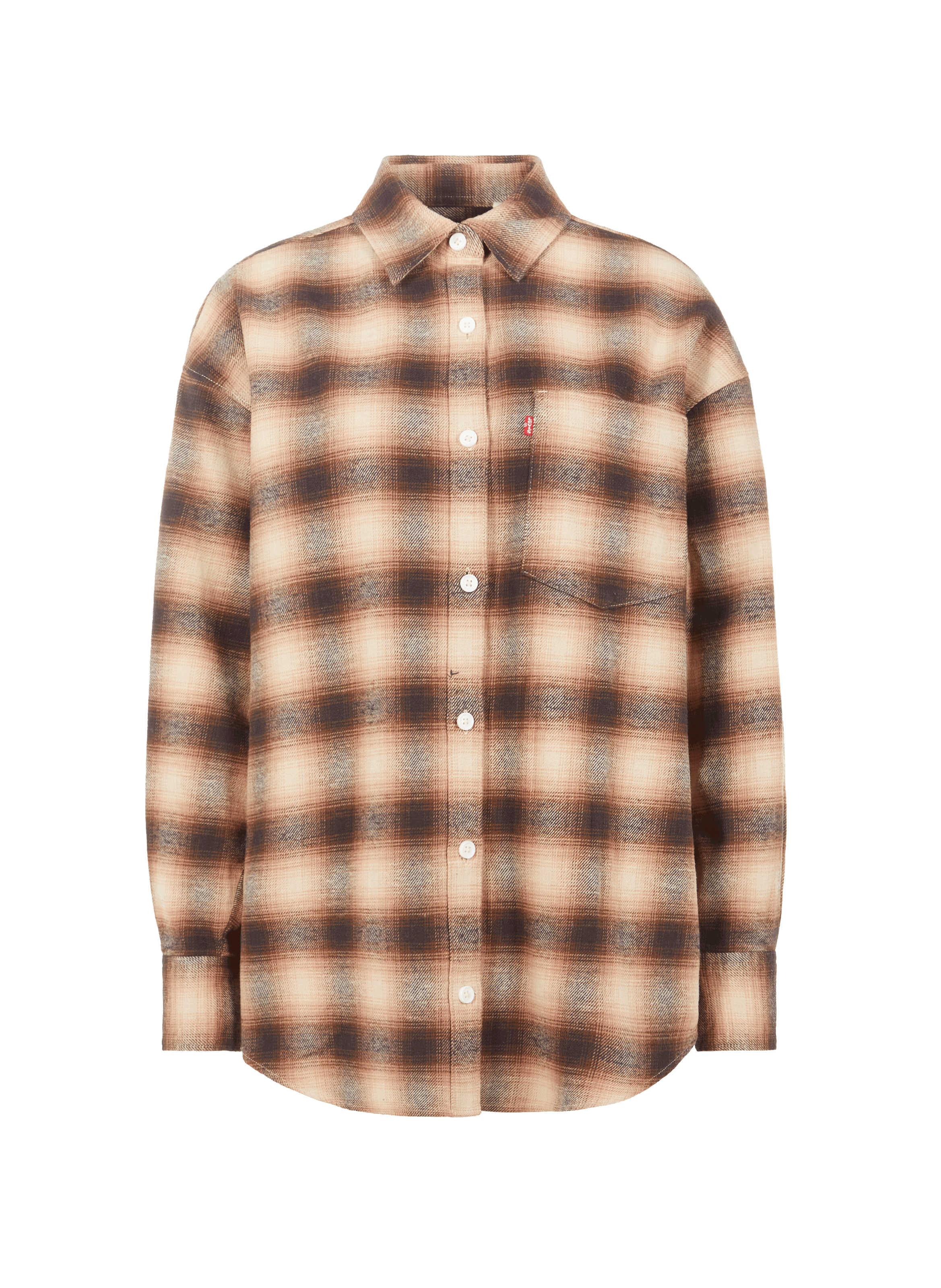 Chemise à carreaux oversize en coton