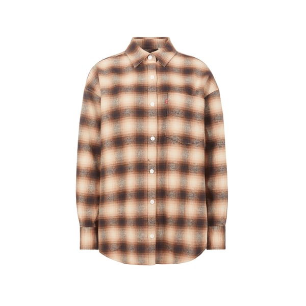 Chemise à carreaux oversize en coton