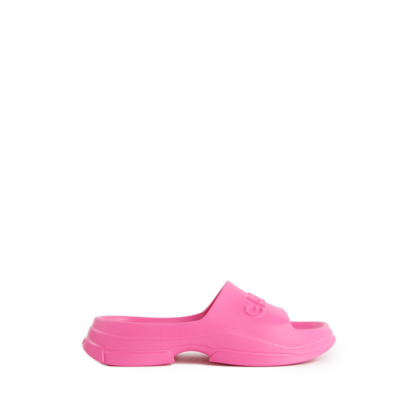 Ganni Resin Sliders In Pink