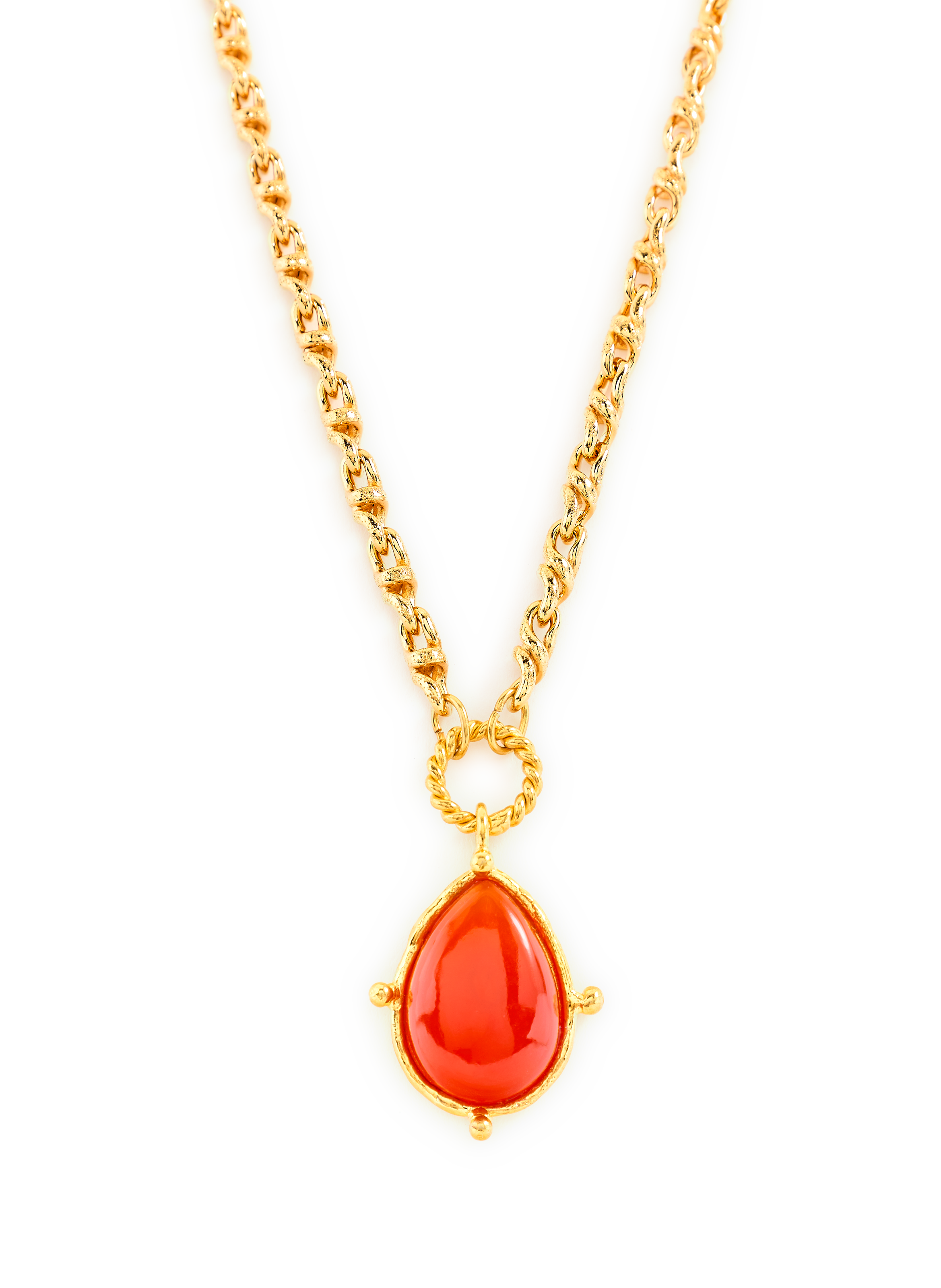Collier chaine Cornaline  SYLVIA TOLEDANO Rouge